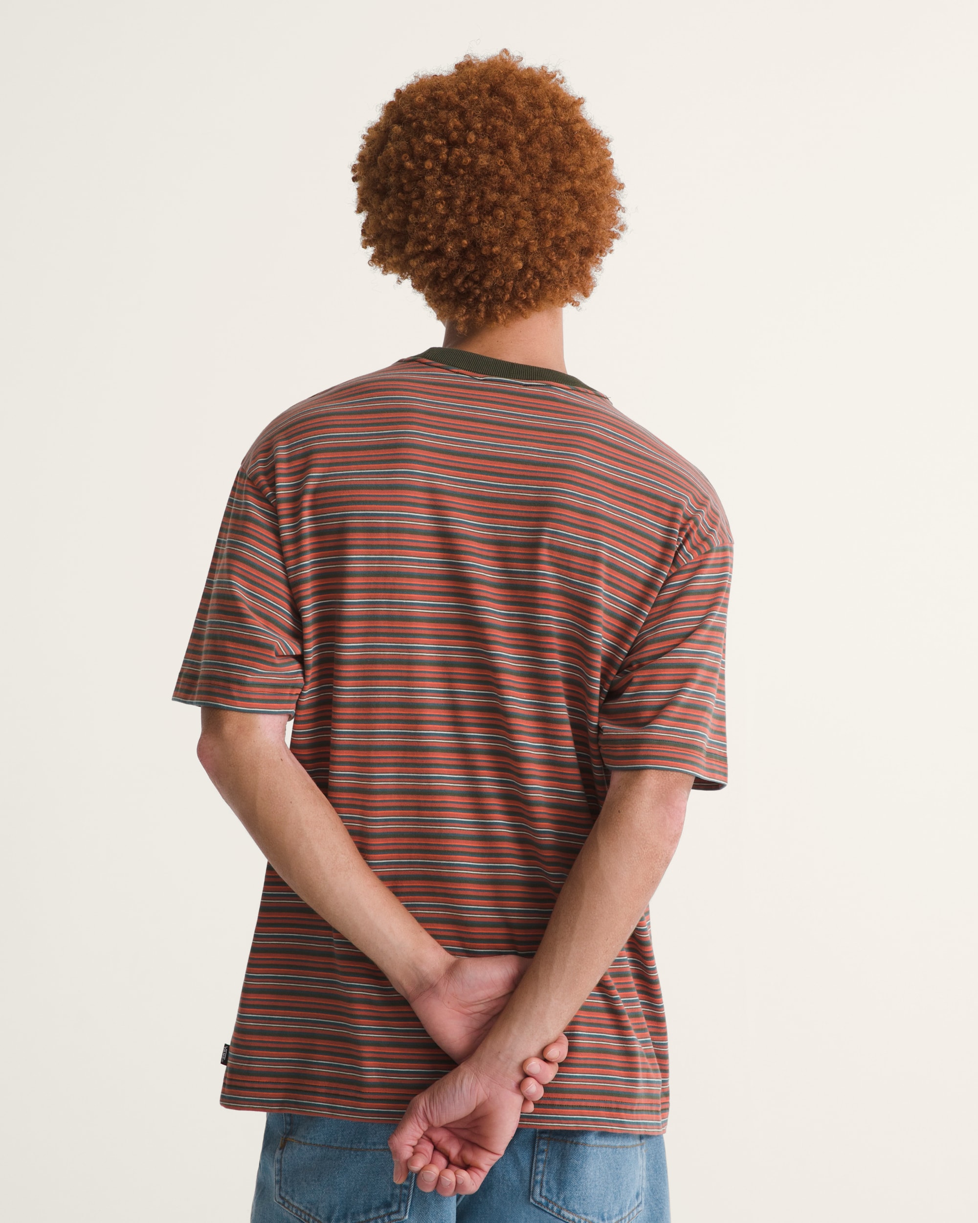 Chemise en tricot raye Cameron VANS Vert fougre obsidienne  Bronze ple ALT4