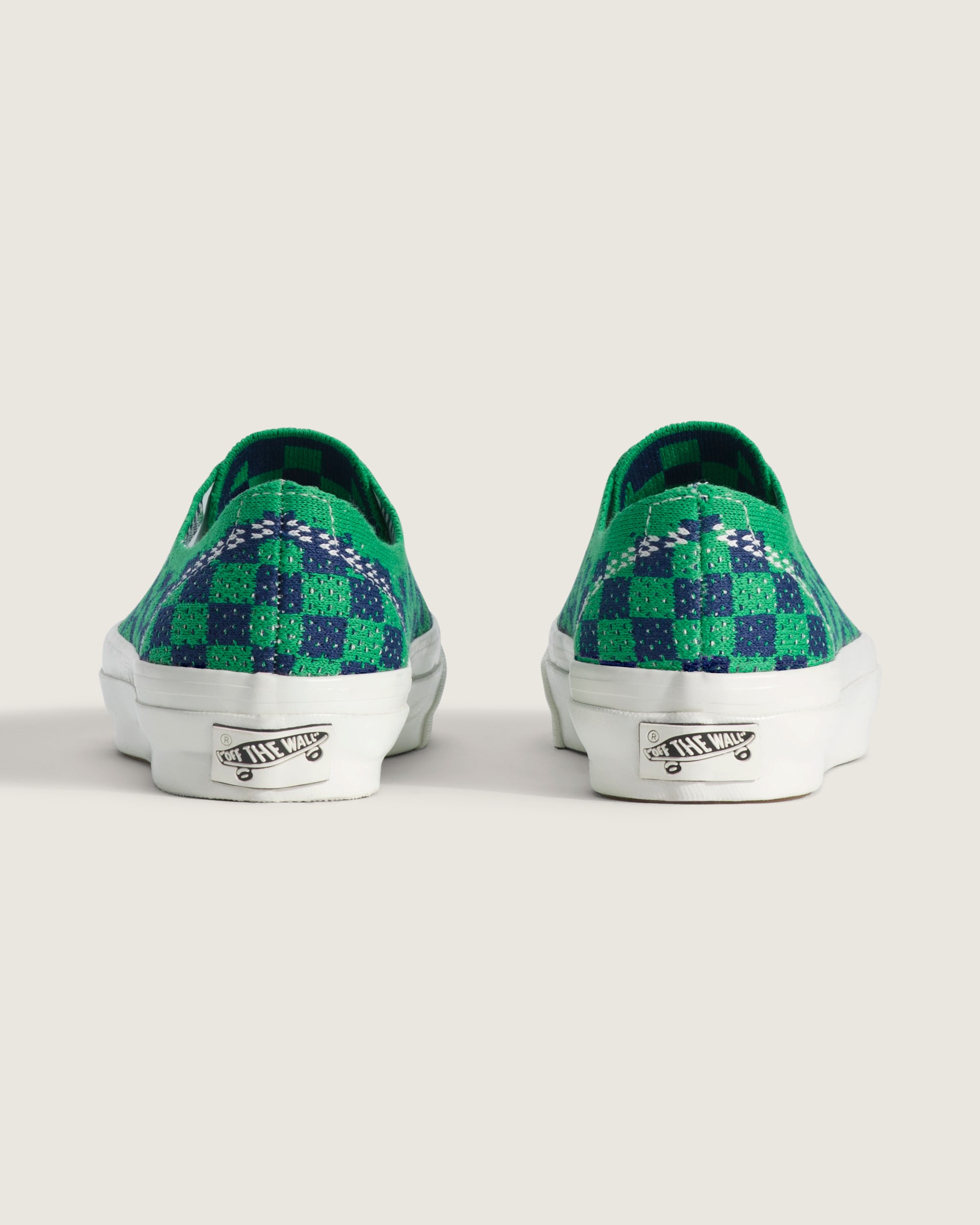 Premium Authentic Checkerboard Shoe VANS Checkerboard Green  Navy Blue ALT4