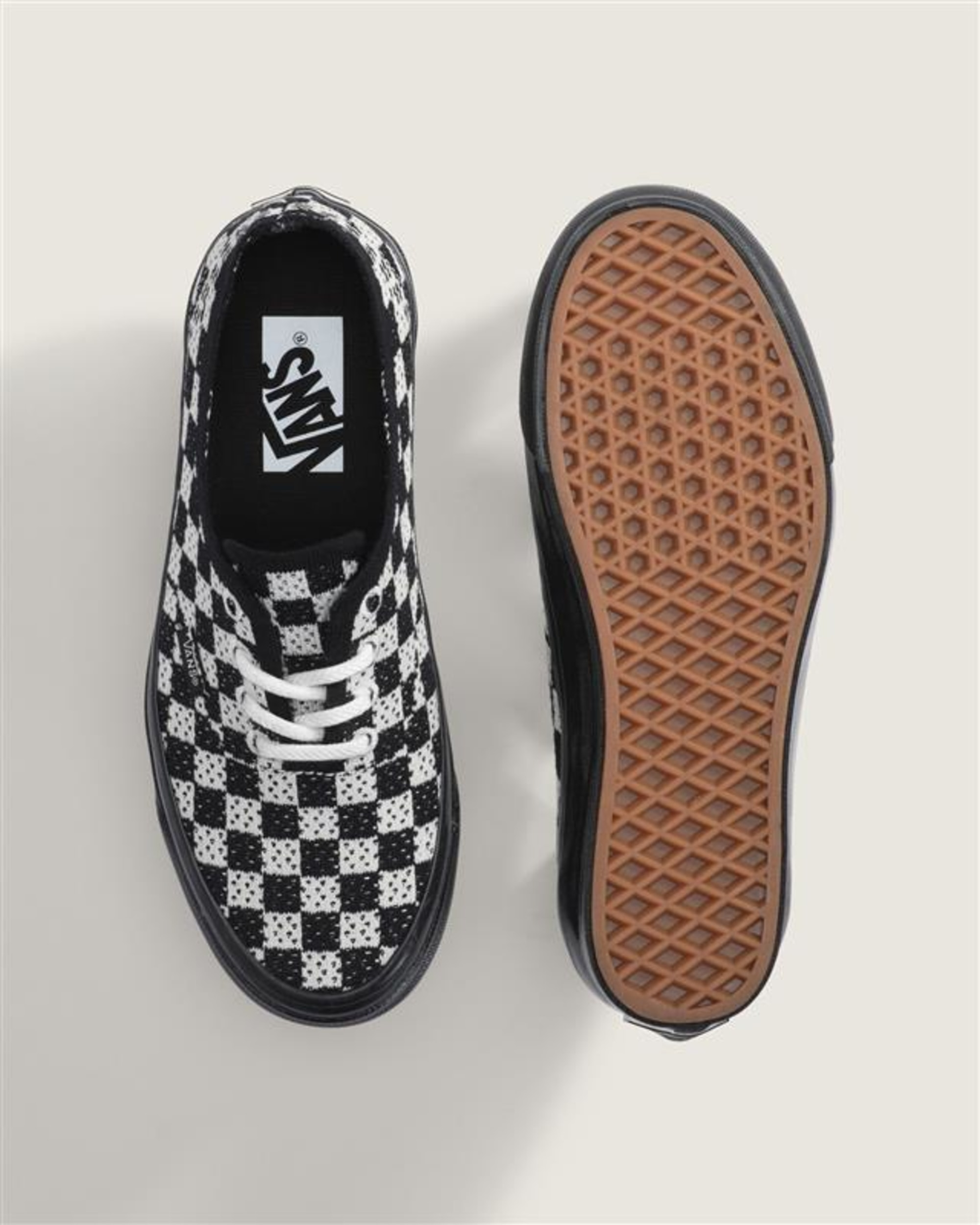 Premium Authentic Checkerboard Shoe VANS Checkerboard Black  Marshmallow White ALT2