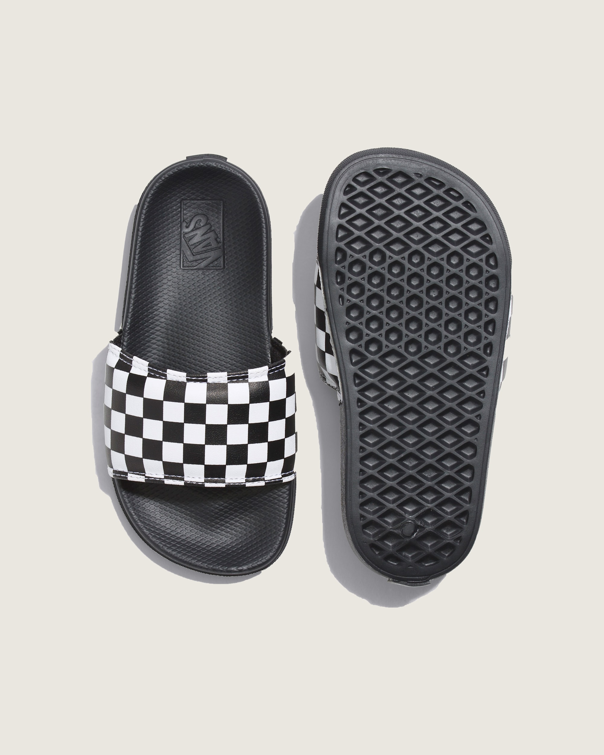 Little Kids La Costa Checkerboard Slide VANS Checkerboard White ALT2