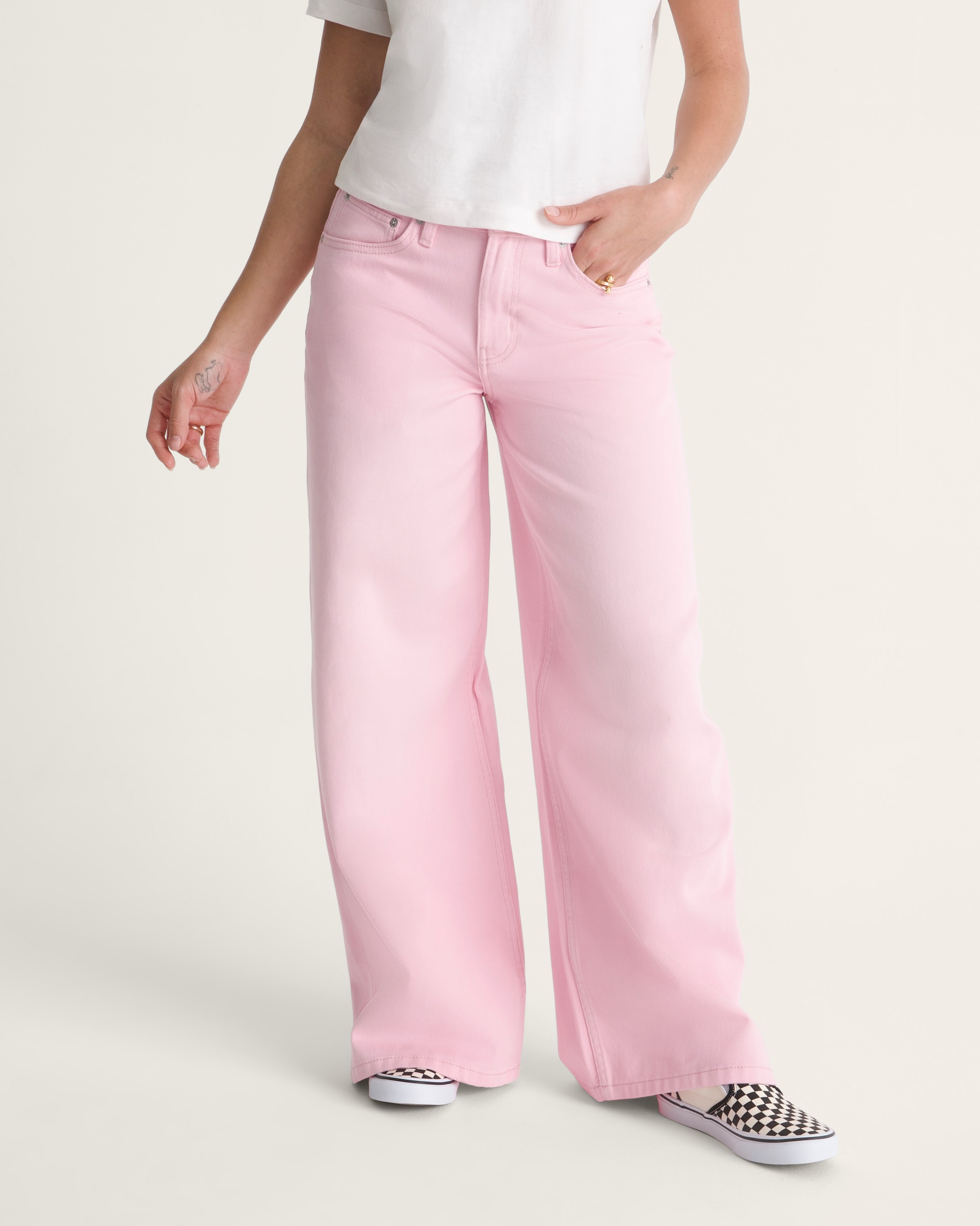 Check5 Low Rise Baggy Pants VANS Coral Blush Pink ALT2