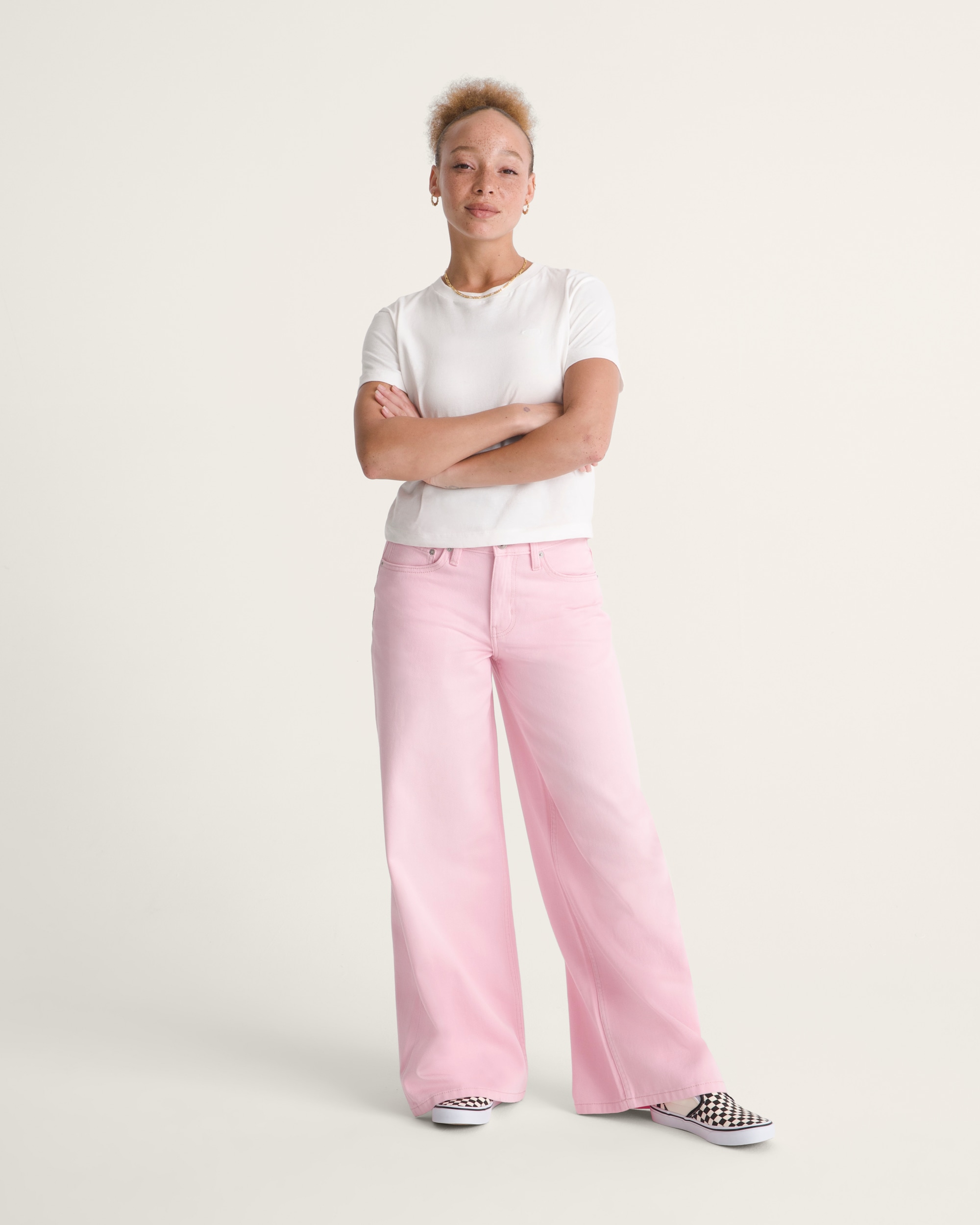 Check5 Low Rise Baggy Pants VANS Coral Blush Pink ALT3