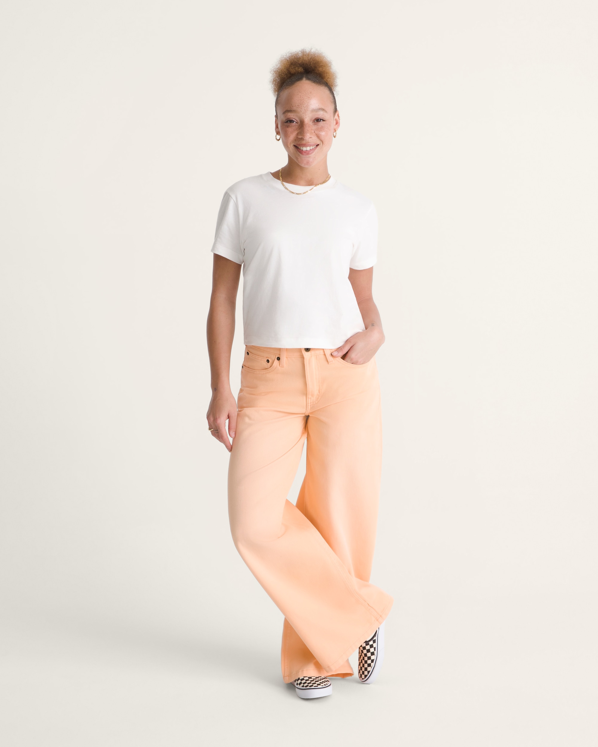 Check5 Low Rise Baggy Pants VANS Apricot Glow Orange ALT3