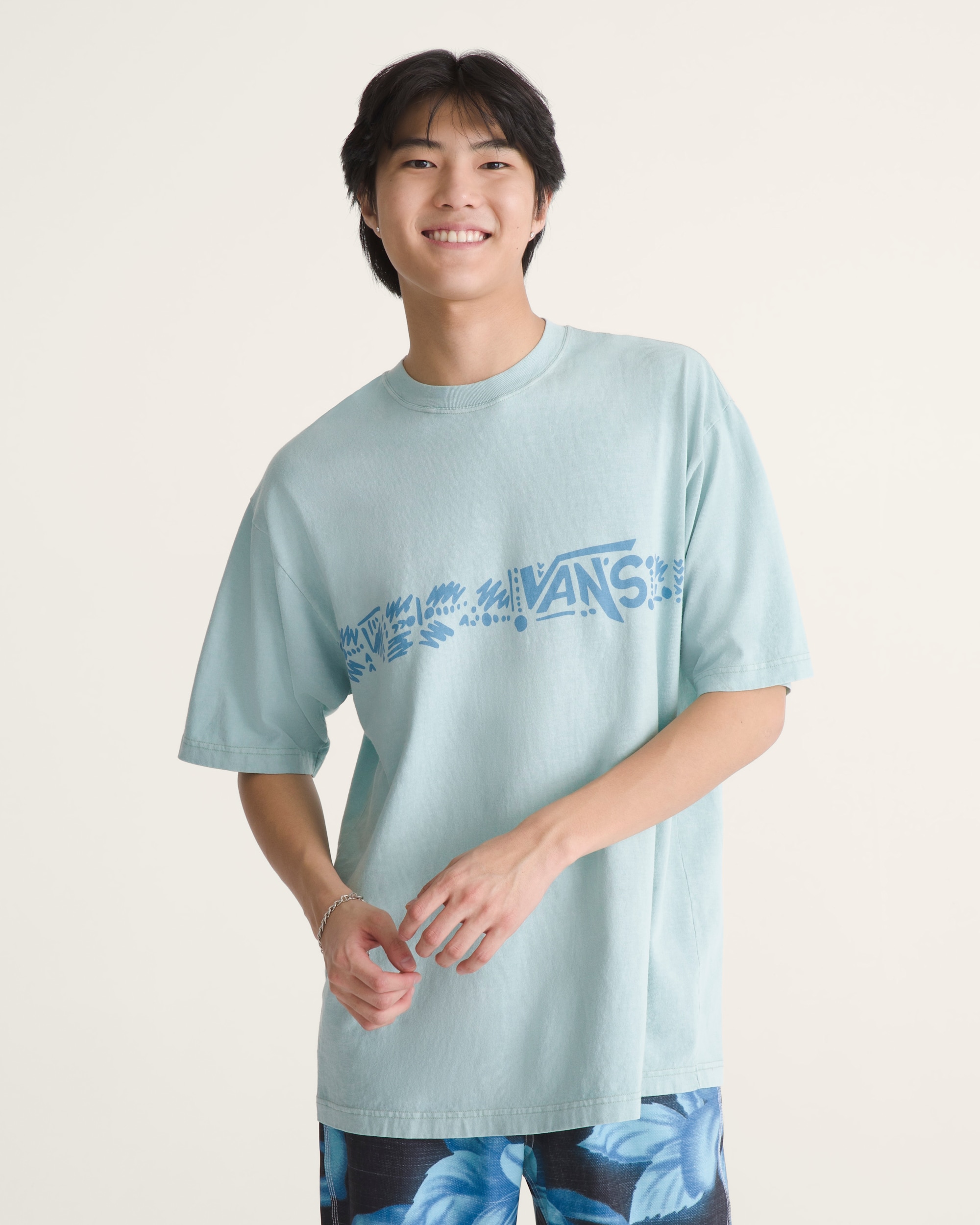 Airbrush Aloha TShirt VANS Dawn Mist Blue ALT2