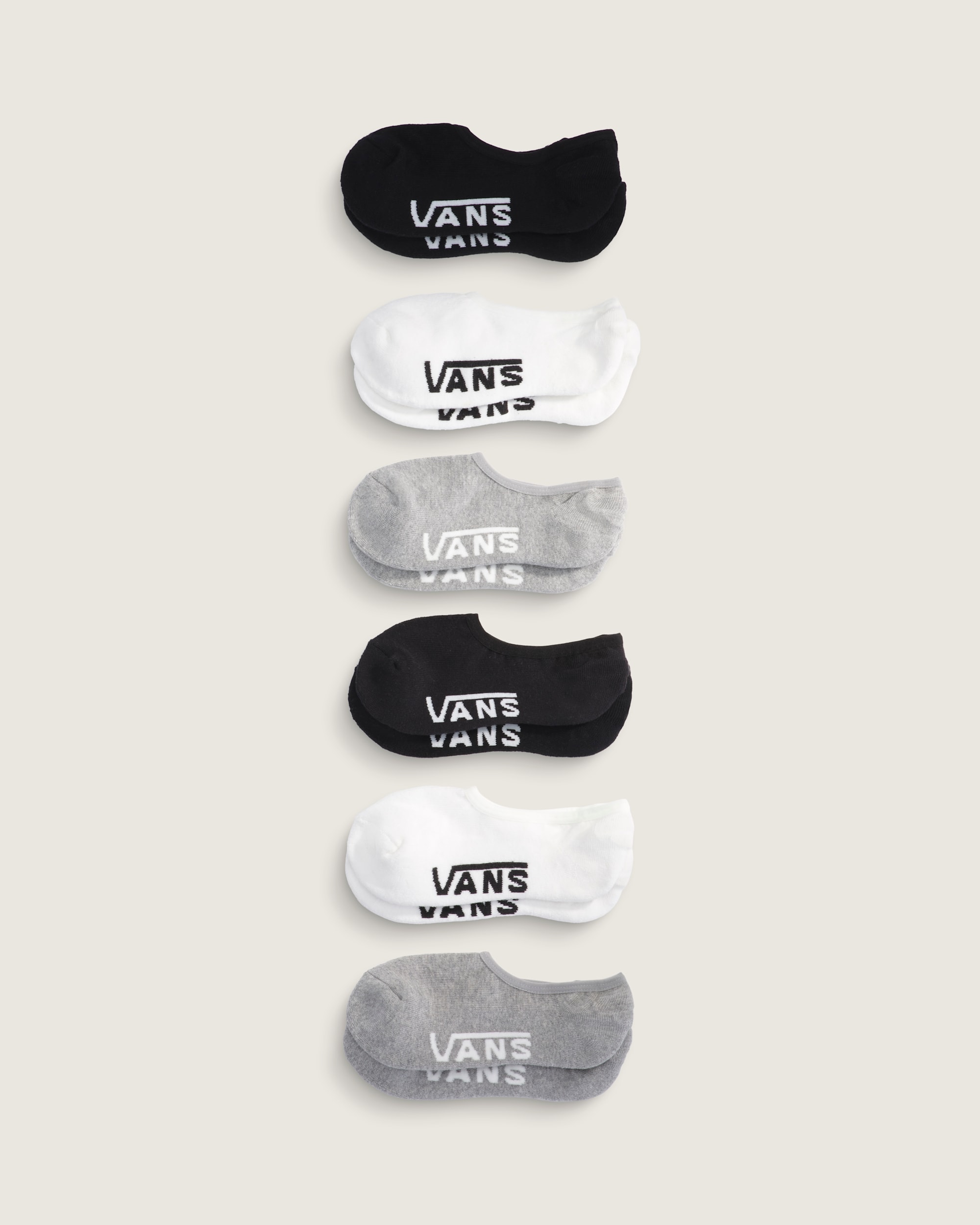 Chaussettes invisibles Classic No Show VANS Blanc  Noir  Gris chin HERO