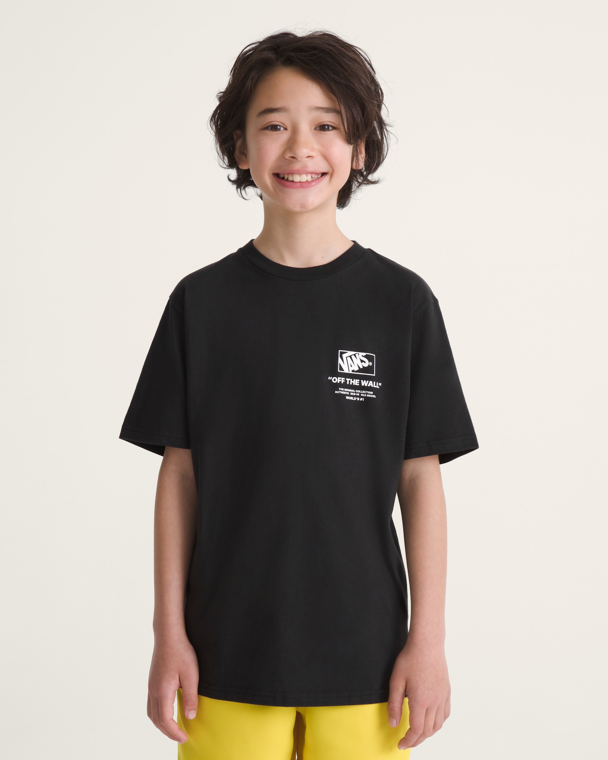 Kids Stacked Hi TShirt VANS Black ALT2