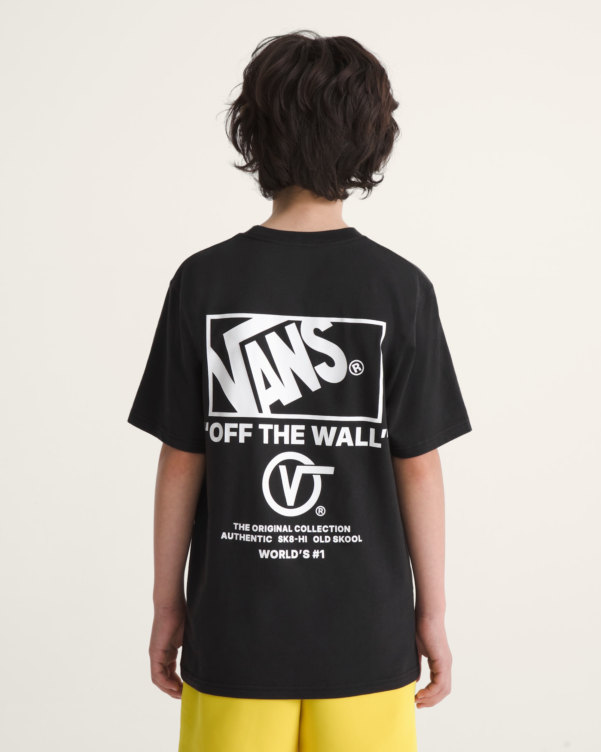 Kids Stacked Hi TShirt VANS Black ALT3