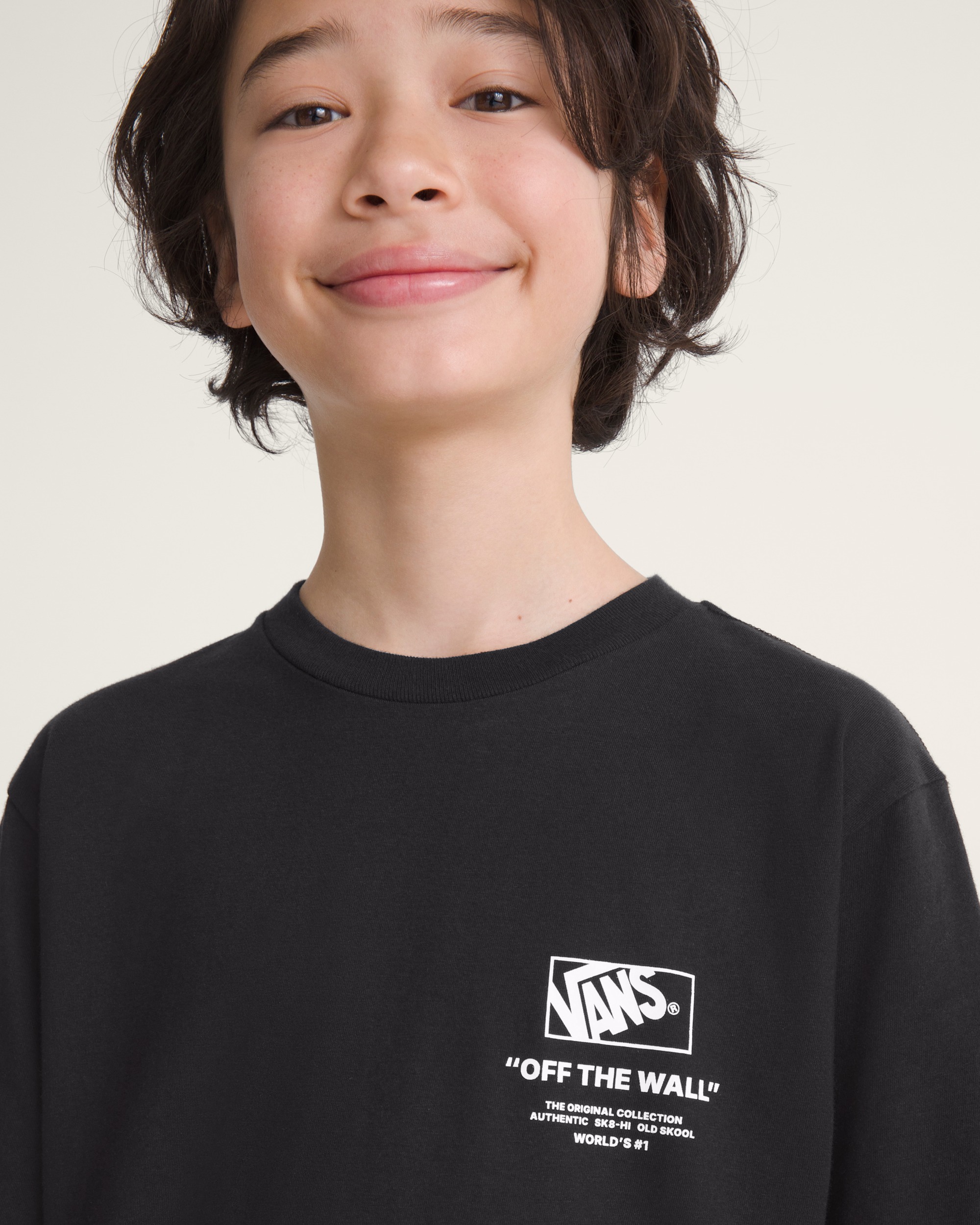 Kids Stacked Hi TShirt VANS Black ALT4