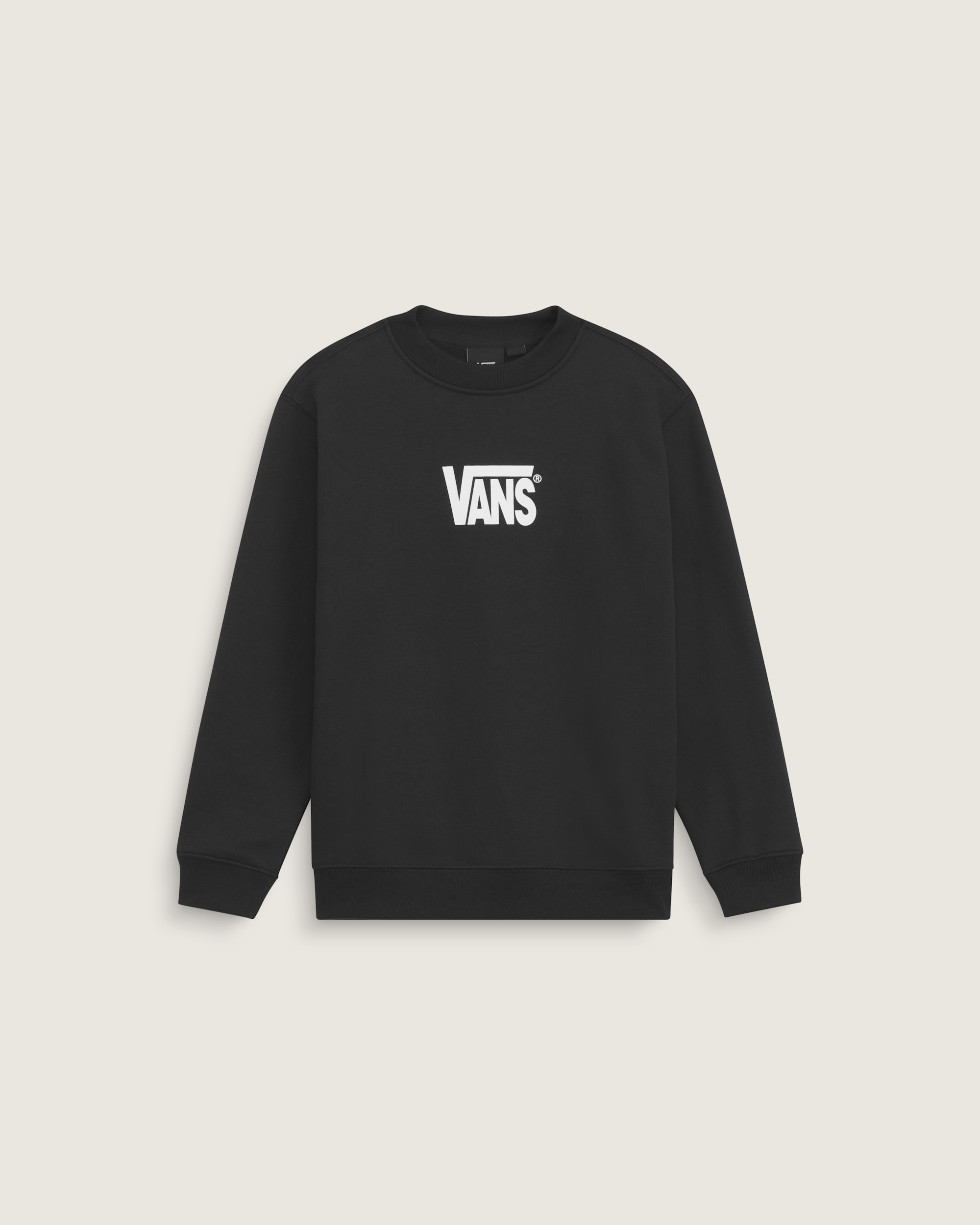 Kids Stretch Logo Crew Sweatshirt VANS Black  White HERO