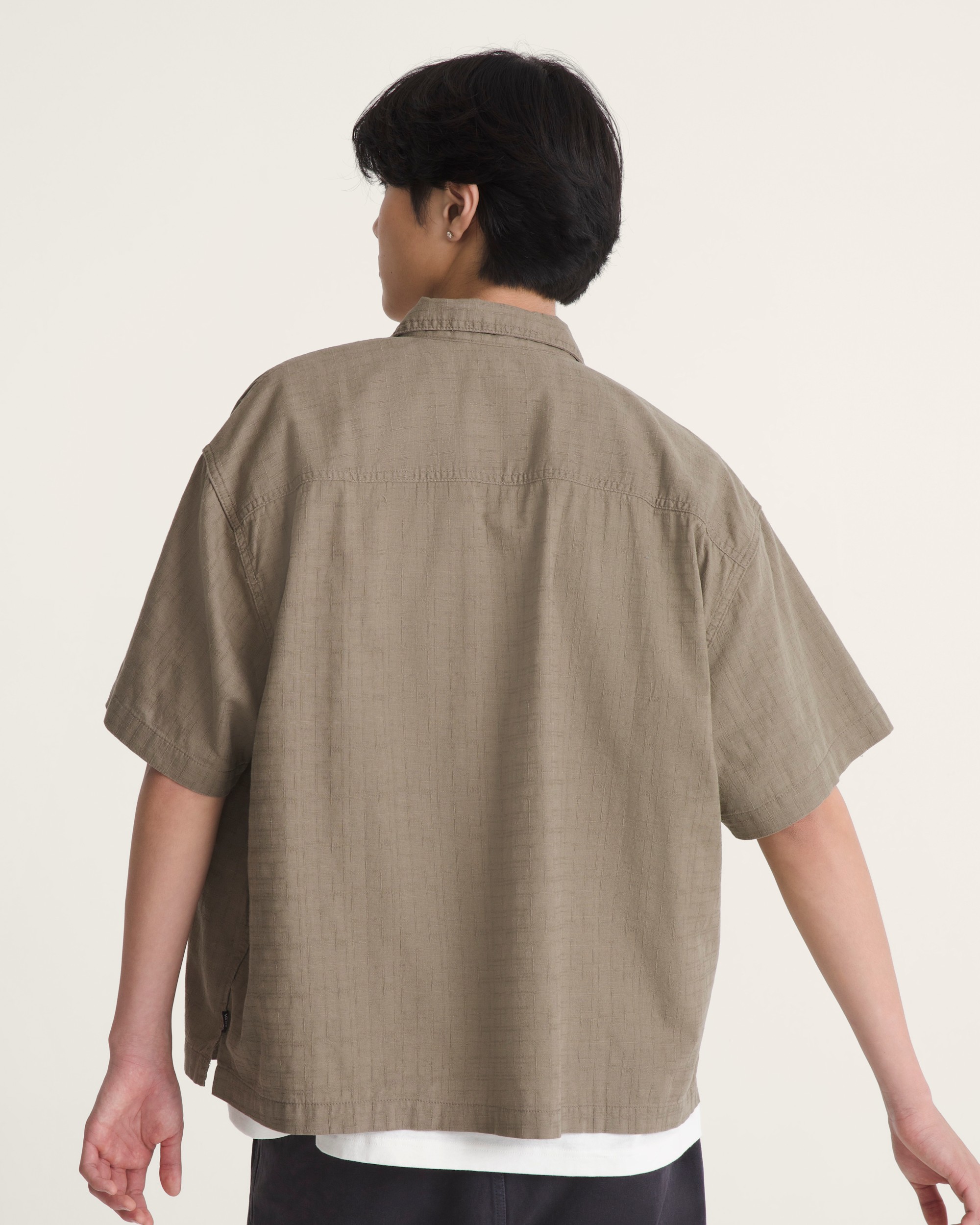Larkspur Solid Shirt VANS Bungee Cord Brown ALT3