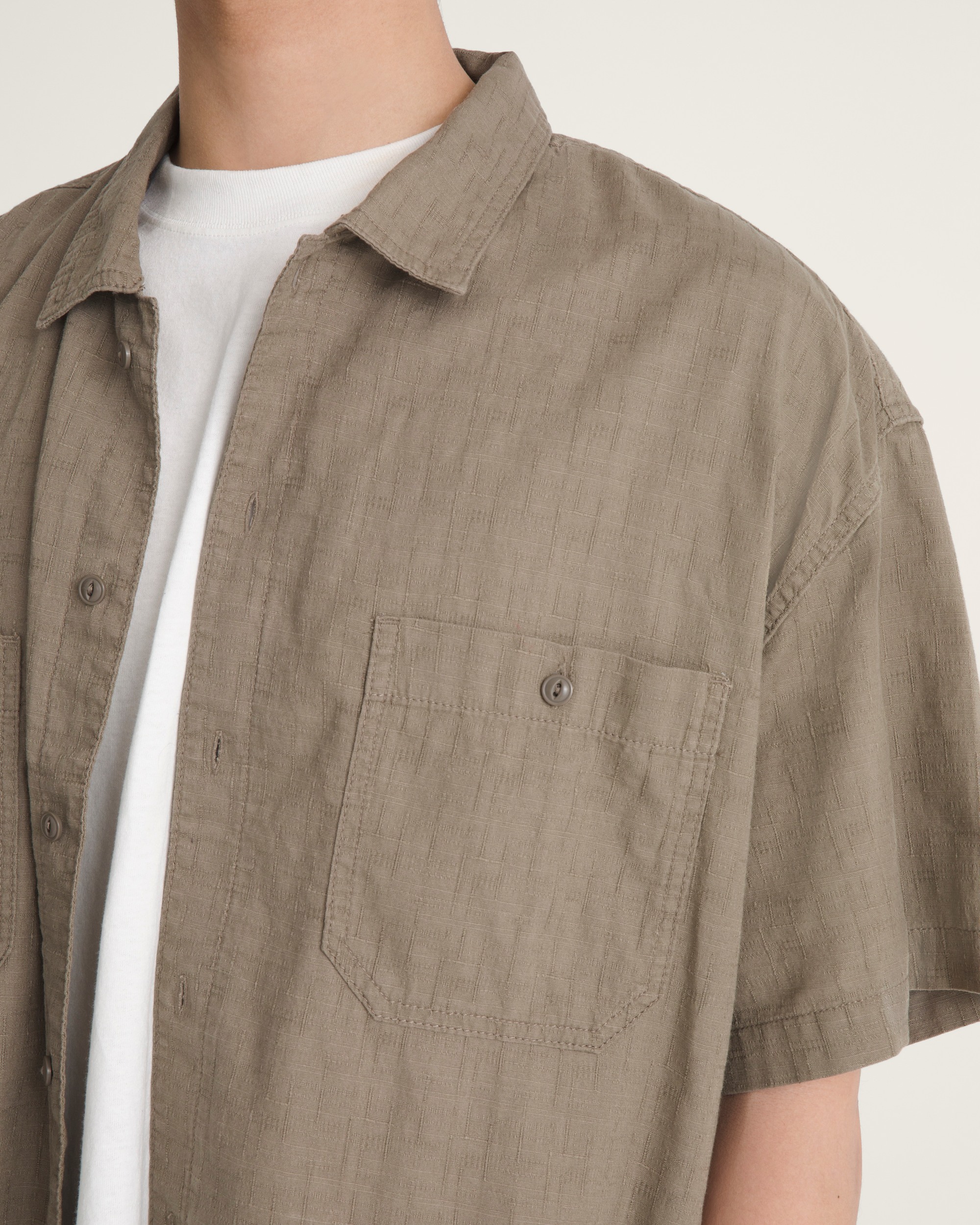 Larkspur Solid Shirt VANS Bungee Cord Brown ALT4