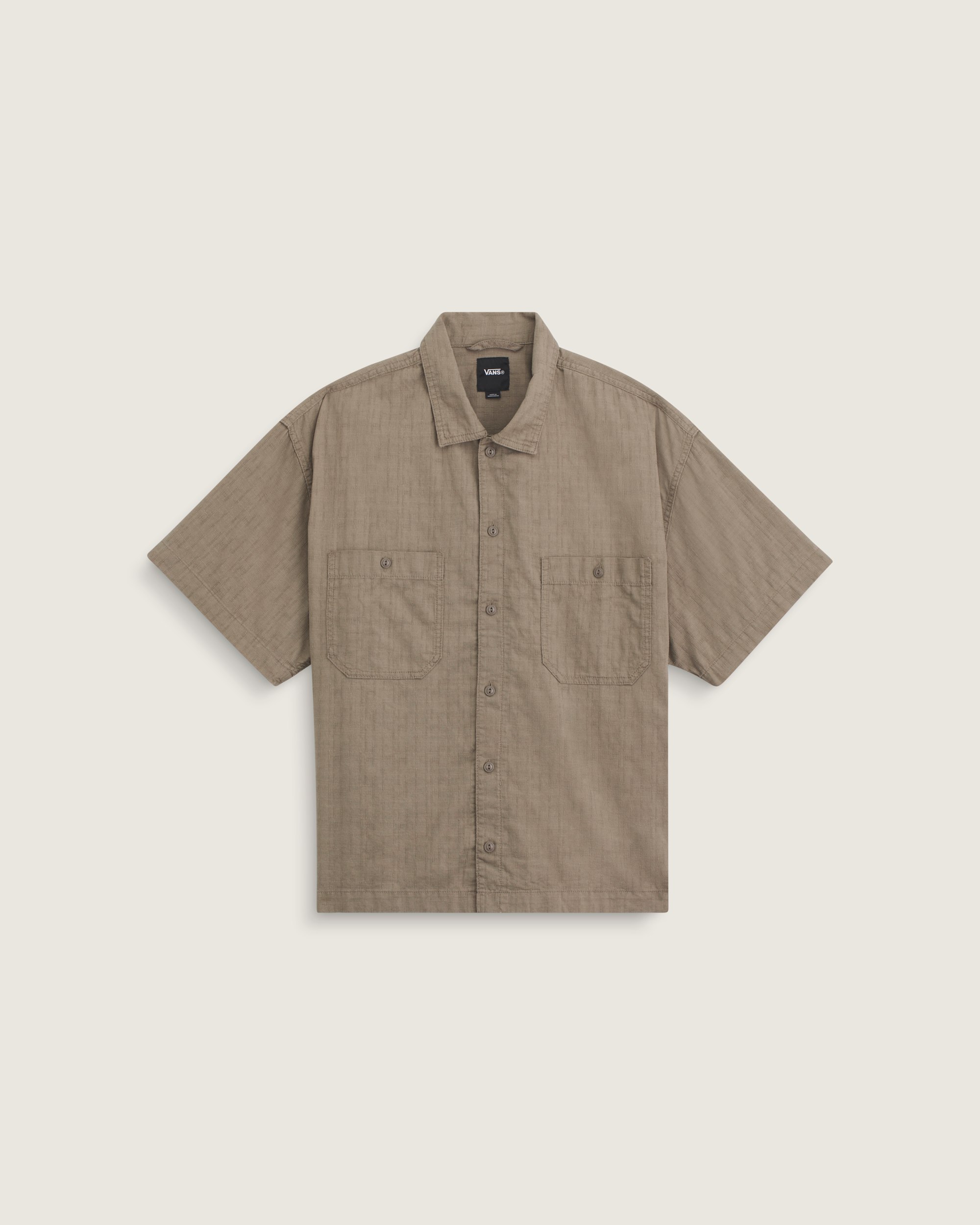 Larkspur Solid Shirt VANS Bungee Cord Brown HERO
