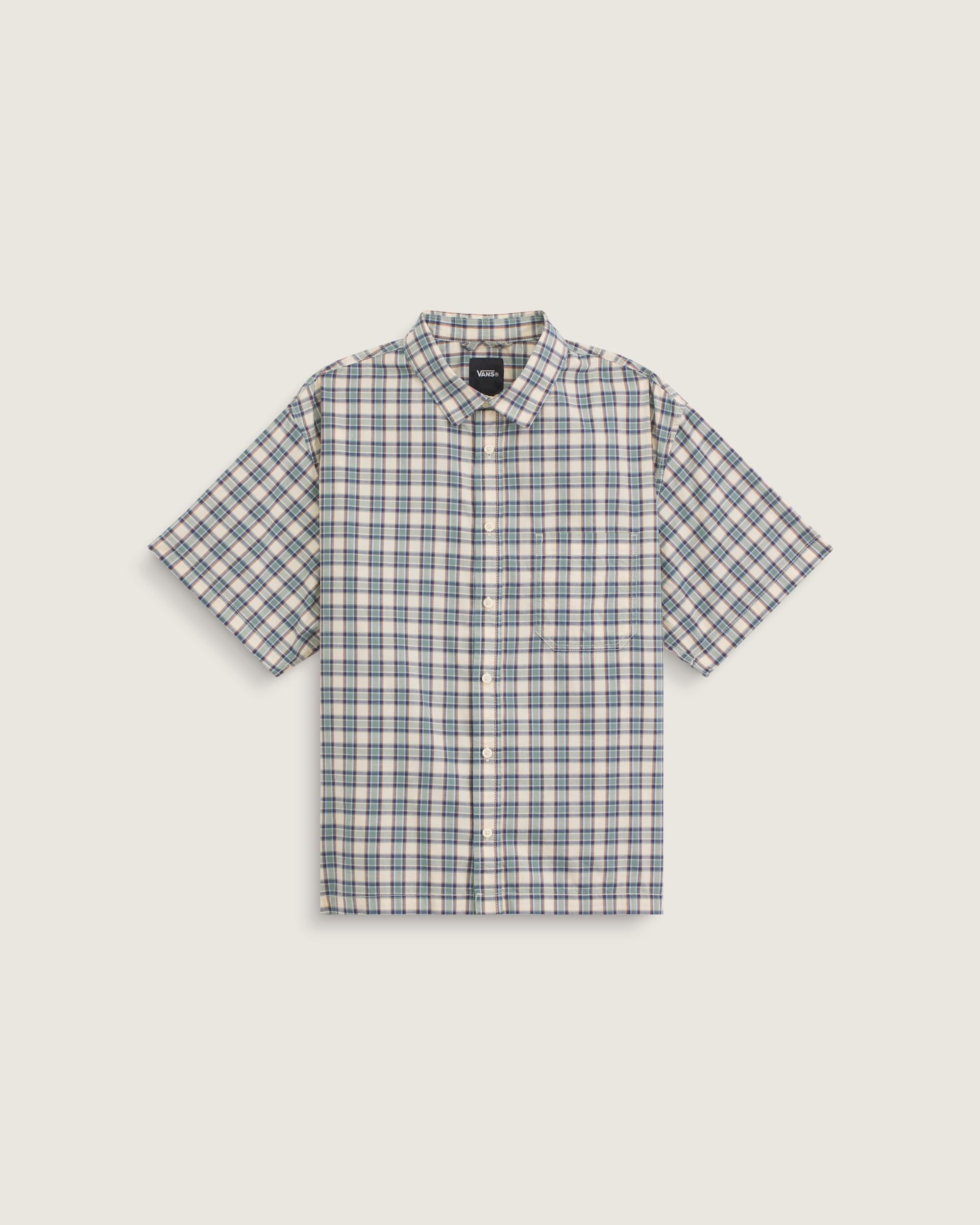 Larkspur Timber Plaid Shirt VANS Almond Crisp HERO
