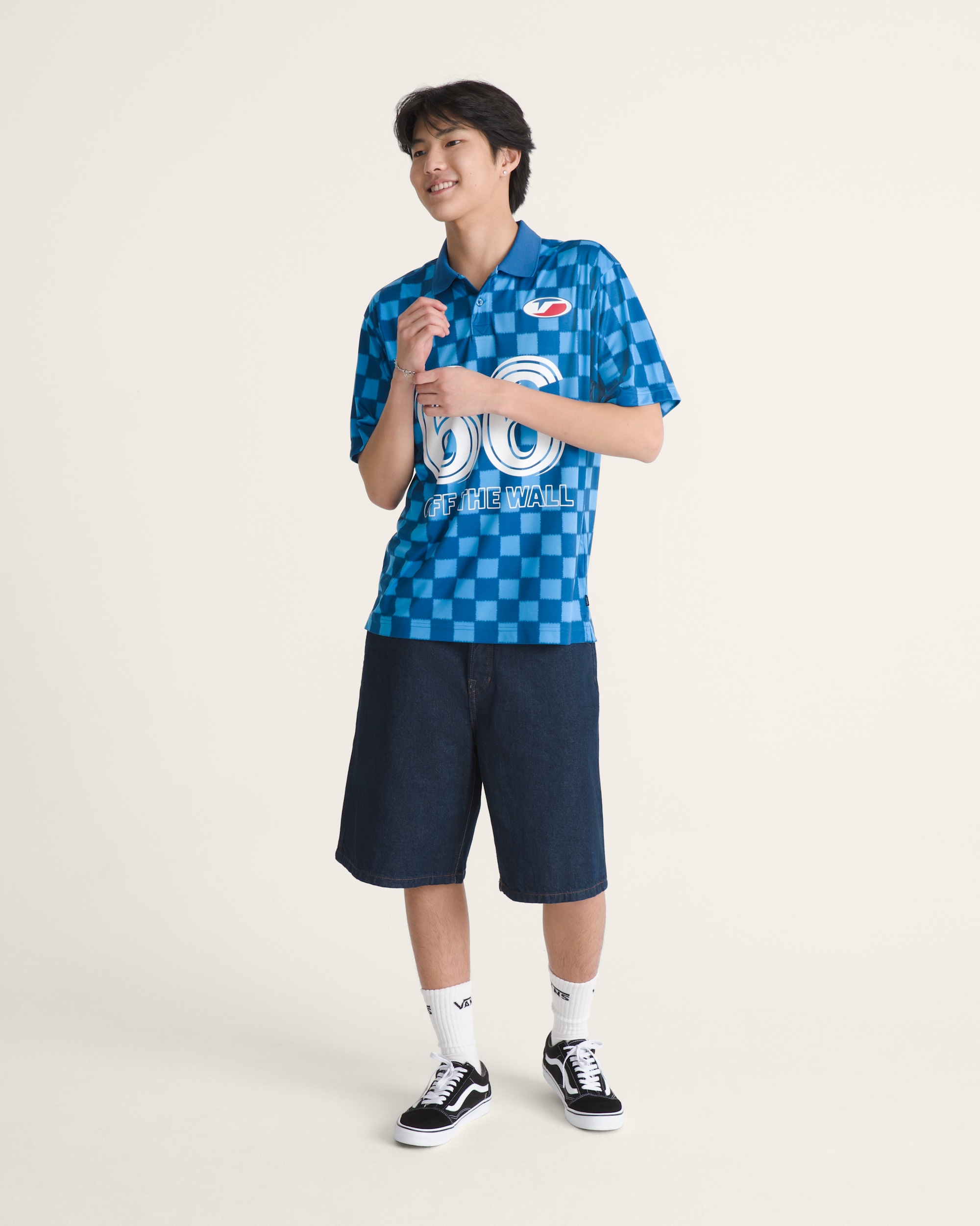 Premium Check5 Baggy Denim Short VANS Dark Rinse Blue ALT3