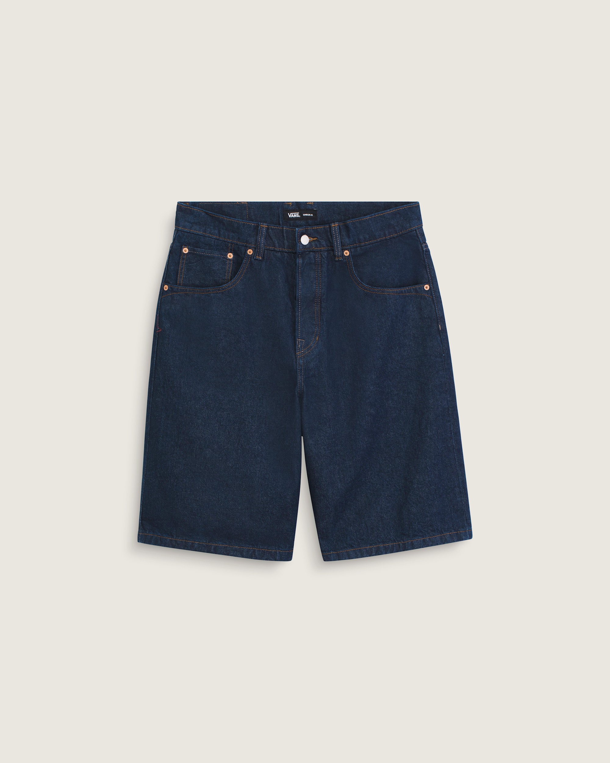 Premium Check5 Baggy Denim Short VANS Dark Rinse Blue HERO