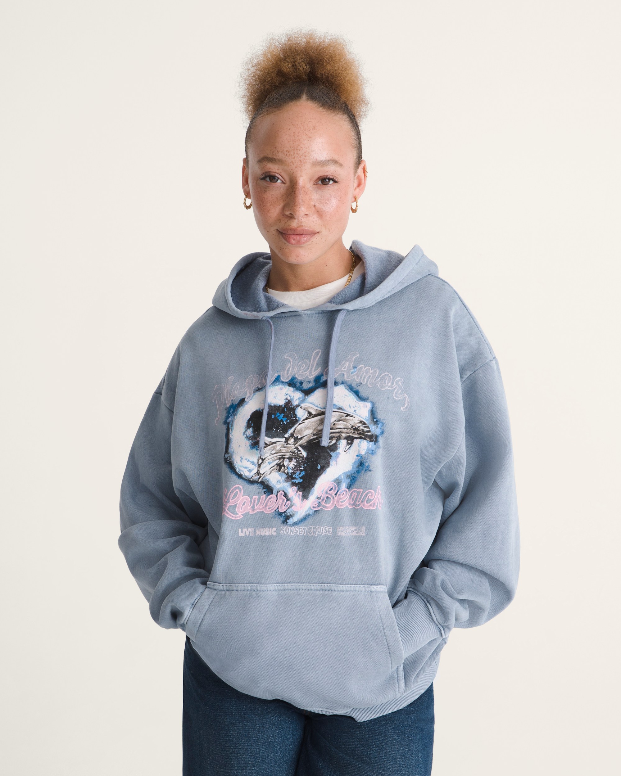 Vans Playa Del Amor Pullover Hoodie VANS Glacial Slate Blue ALT2