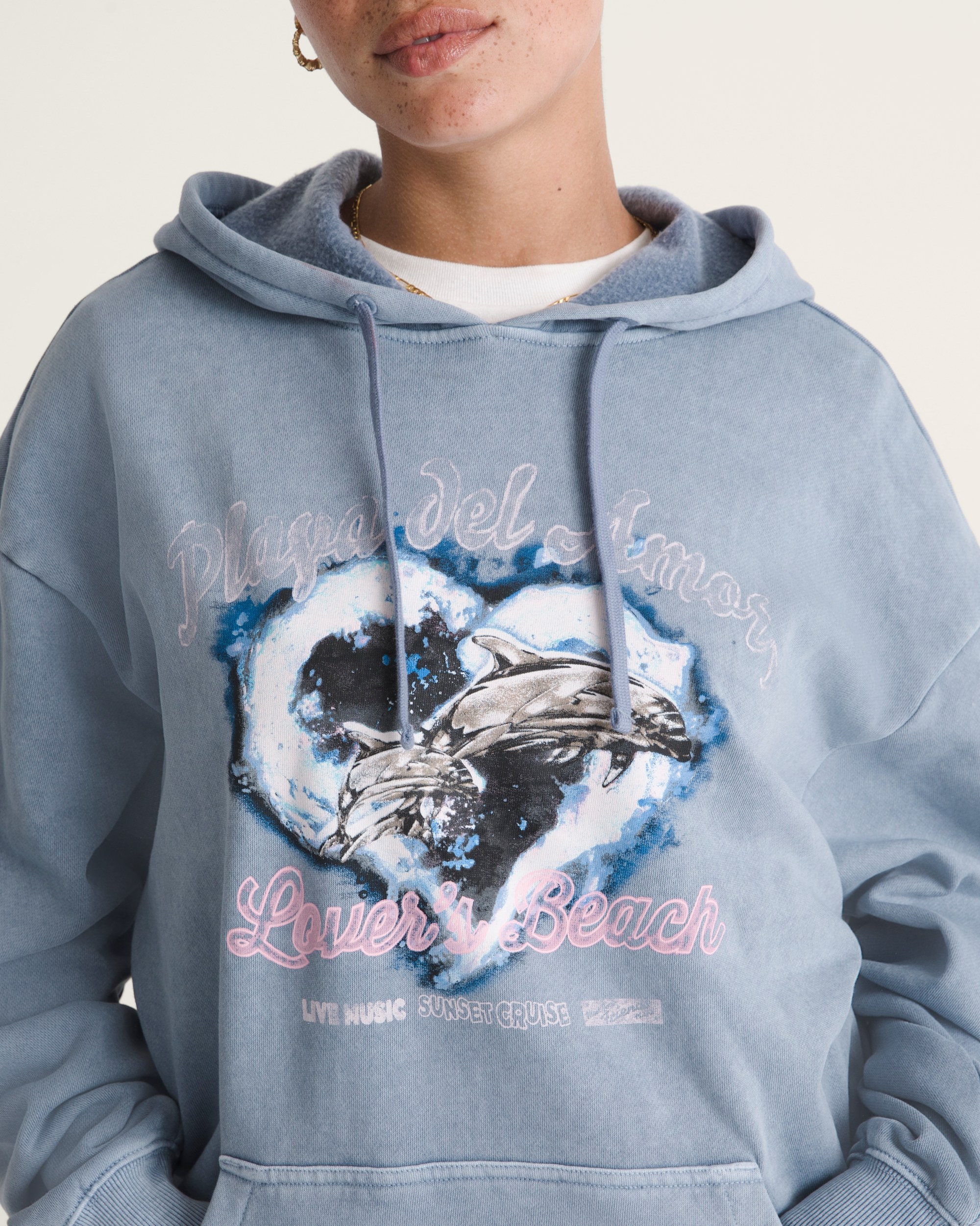 Vans Playa Del Amor Pullover Hoodie VANS Glacial Slate Blue ALT4