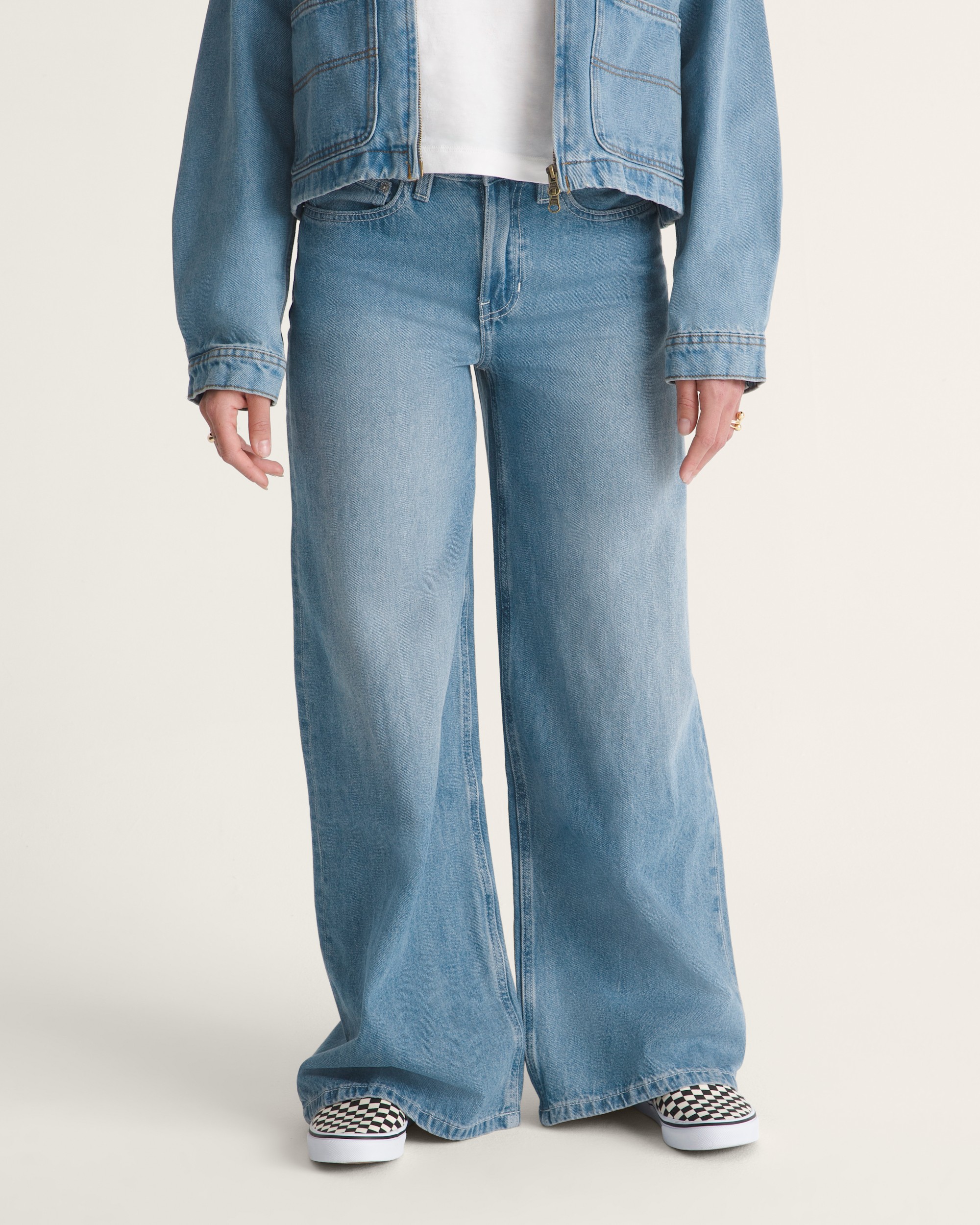 Check5 Low Rise Baggy Pants VANS Stonewash Blue ALT2