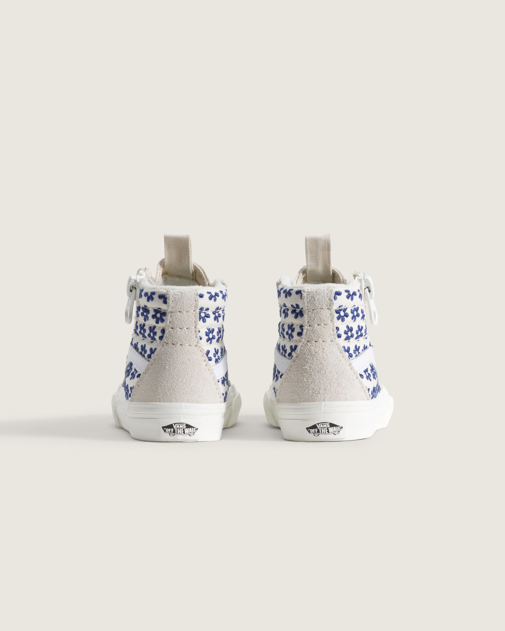 Toddler Sk8Hi Side Zip Shoe VANS White  True Blue ALT3