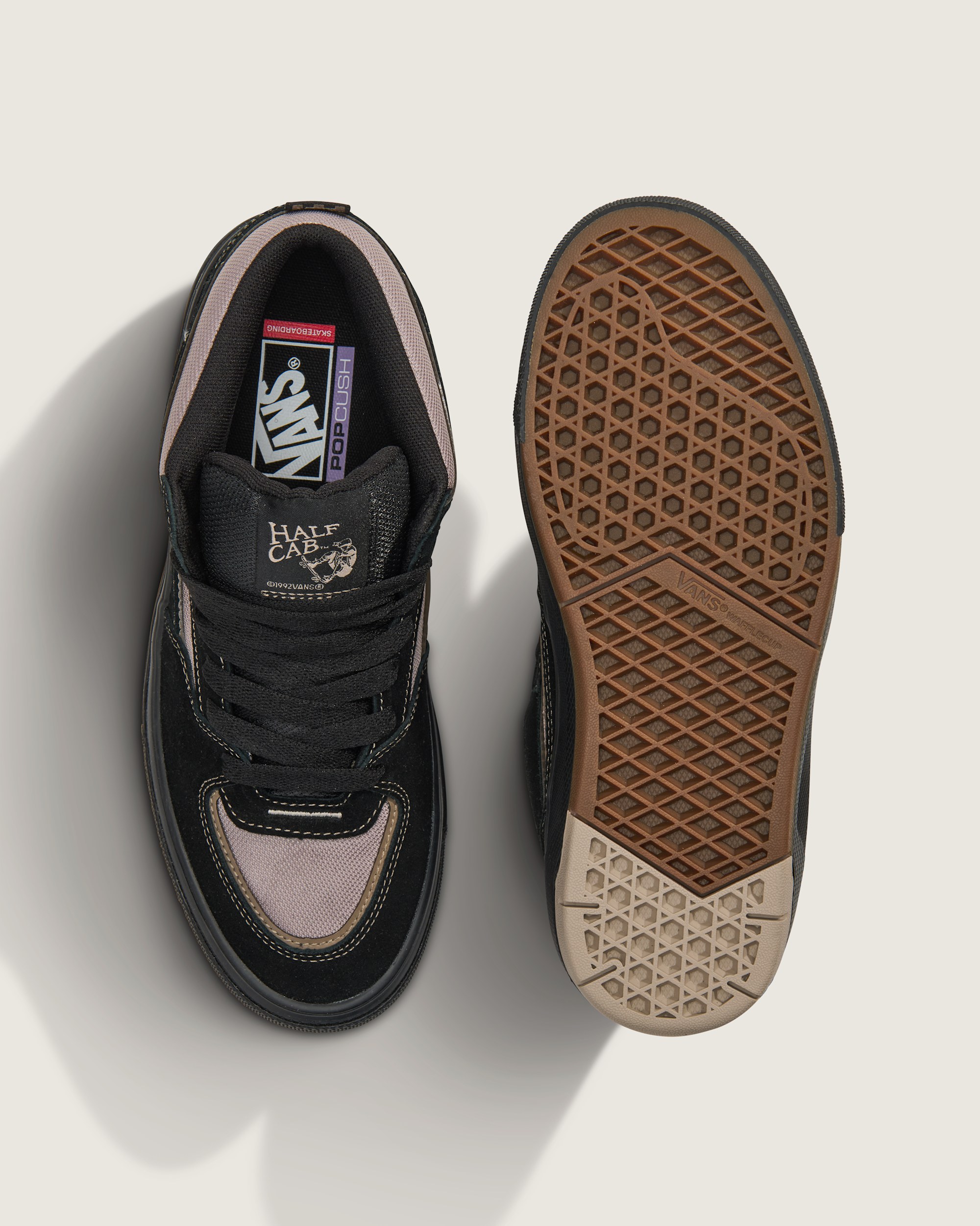 Skate Half Cab Wafflecup Shoe VANS Black  Peyote Beige ALT2