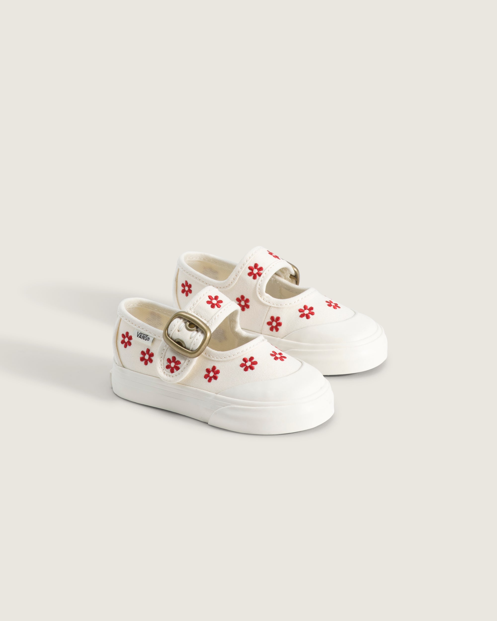 Toddler Mary Jane Shoe VANS White  Racing Red ALT1