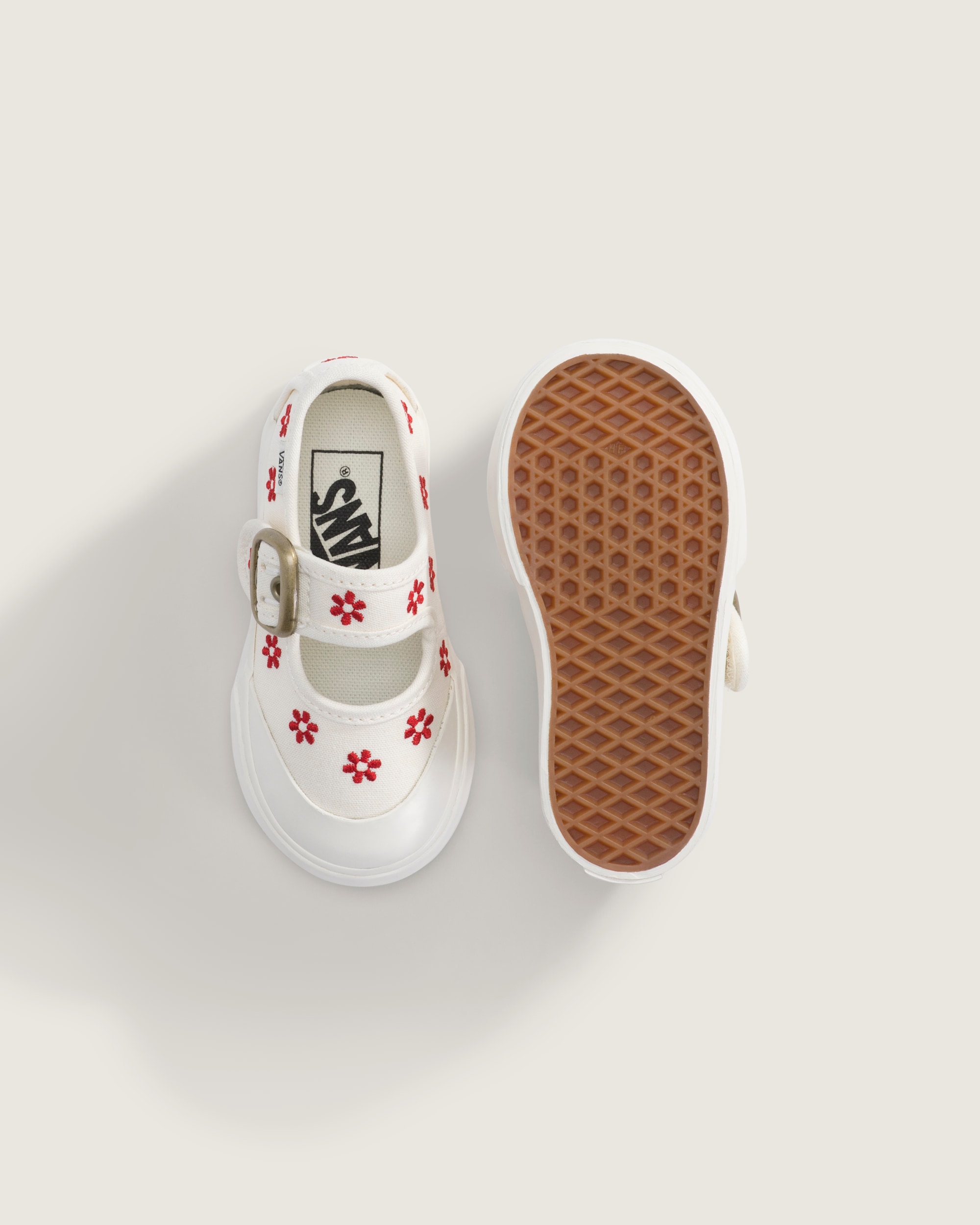 Toddler Mary Jane Shoe VANS White  Racing Red ALT2