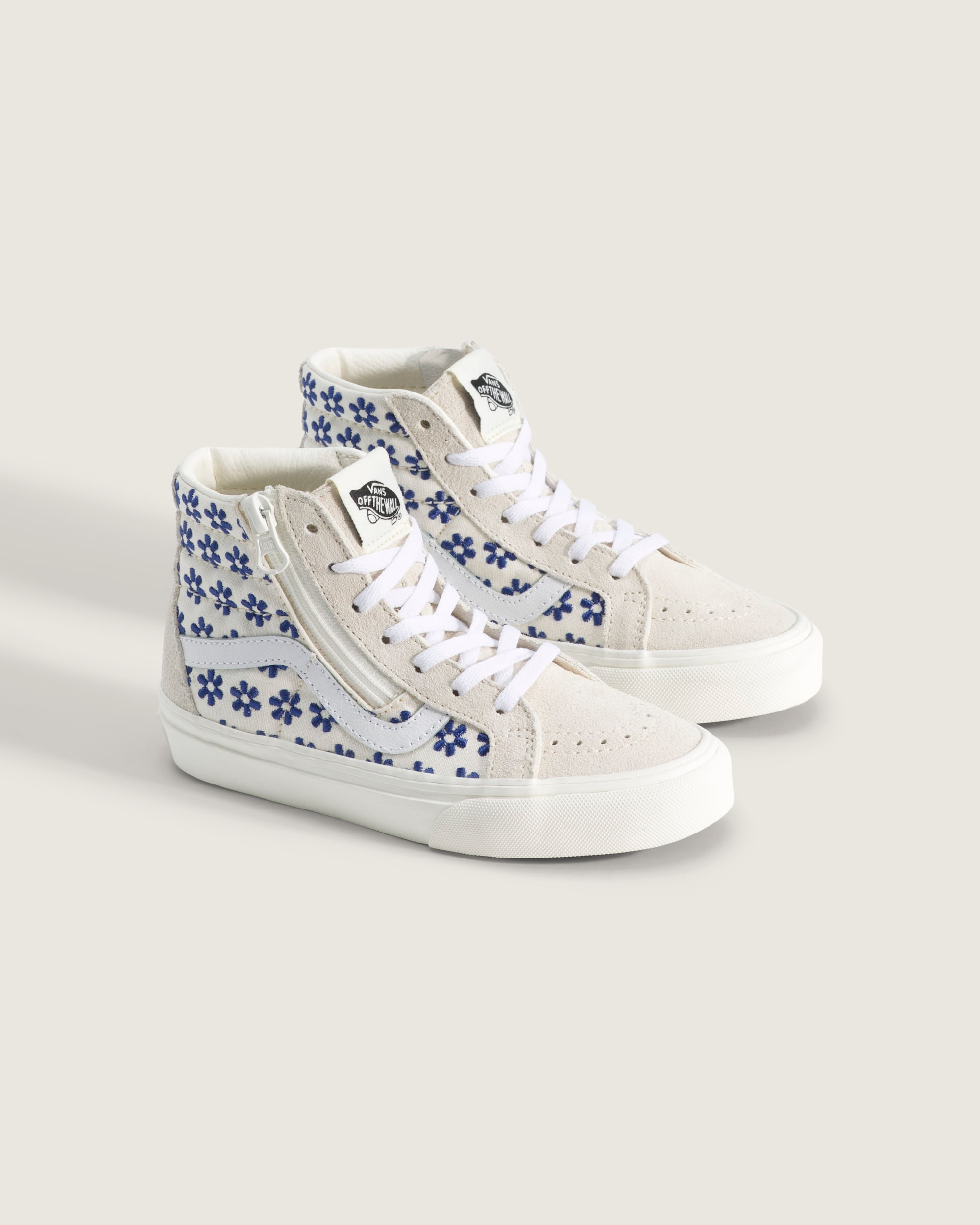 Little Kids Sk8Hi Side Zip Shoe VANS White  True Blue ALT1