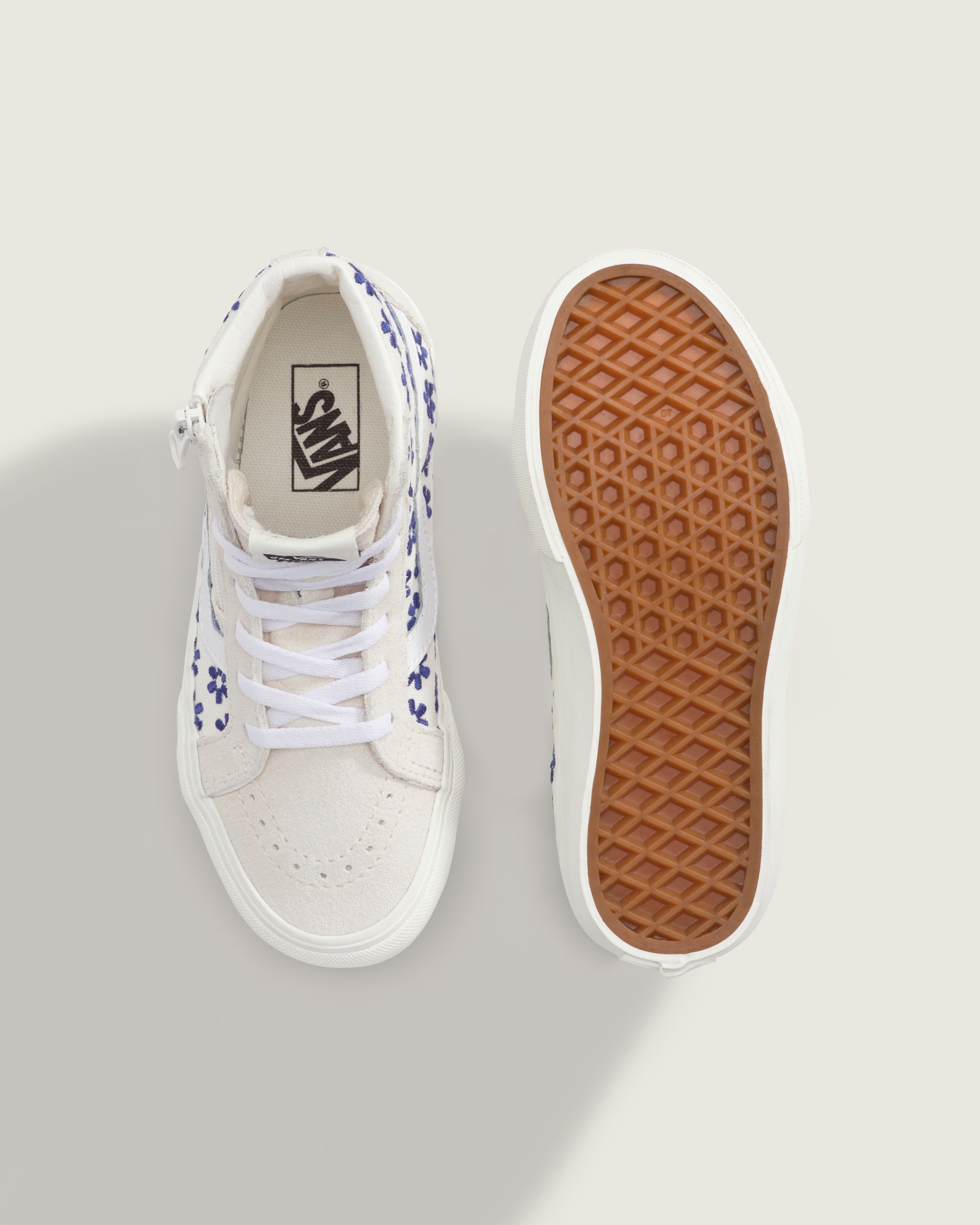 Little Kids Sk8Hi Side Zip Shoe VANS White  True Blue ALT2