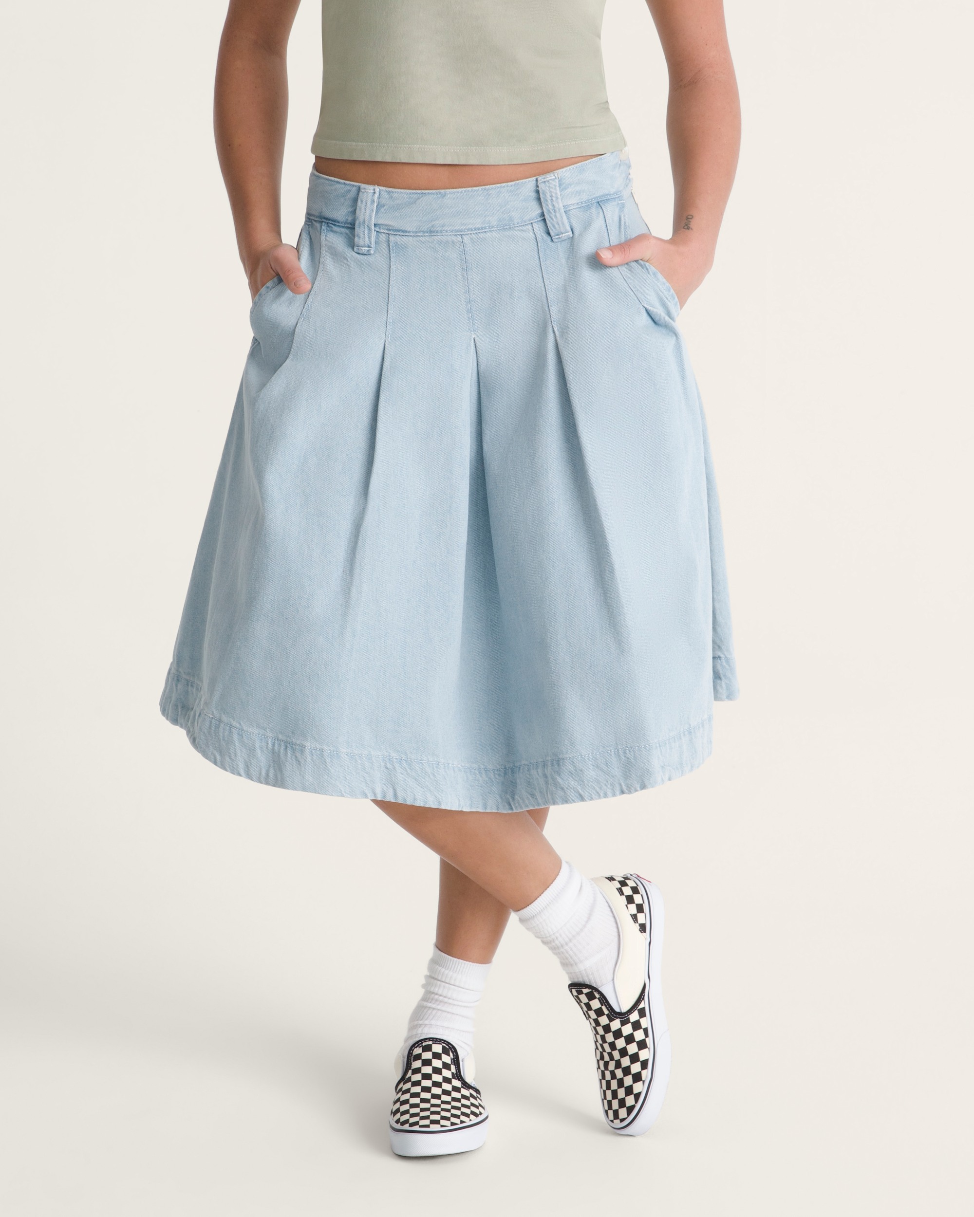 Authentic Chino Denim Skirt VANS Light Stonewash Blue ALT2