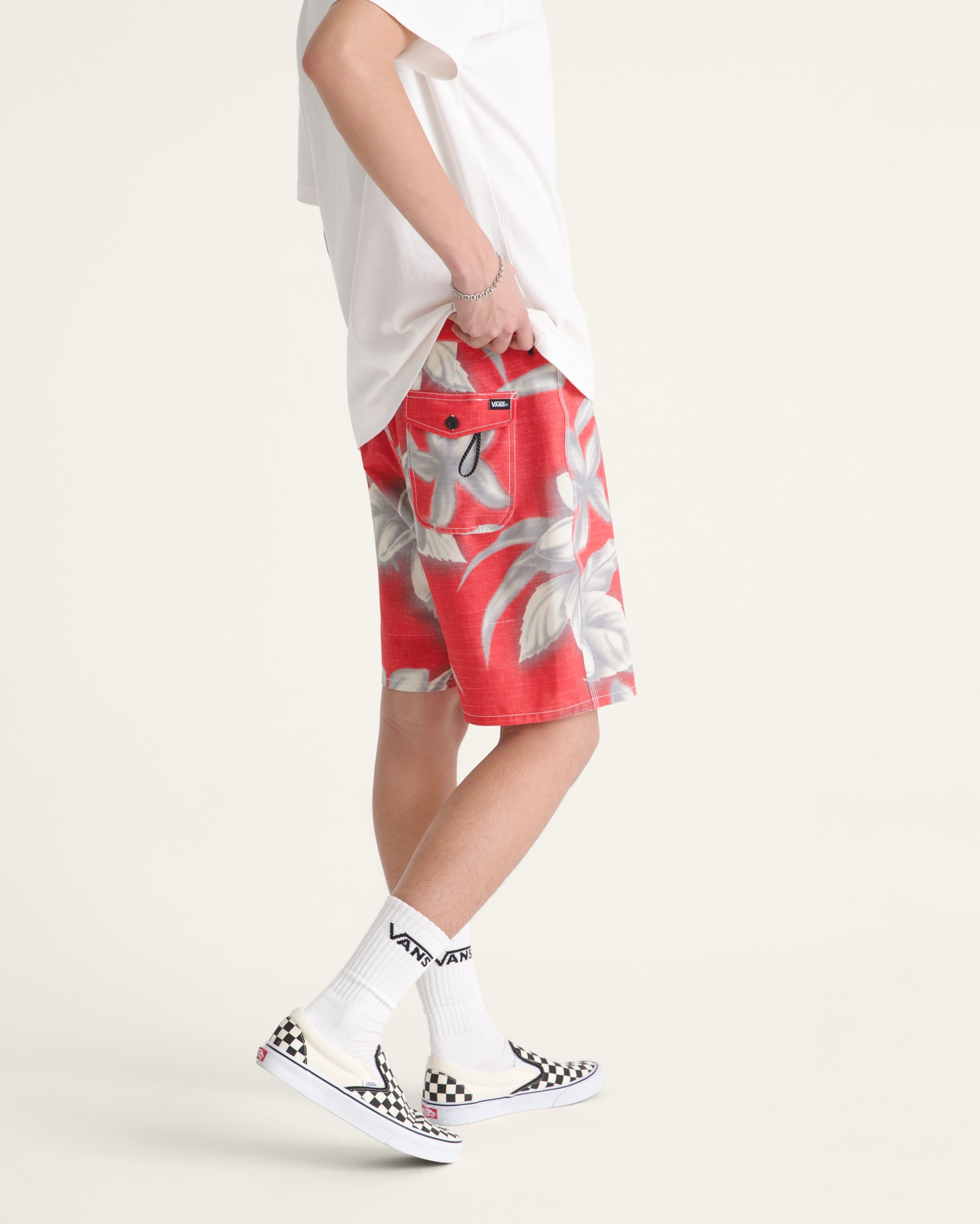 Airbrush Floral Boardshorts VANS Crimson Haze Red ALT5