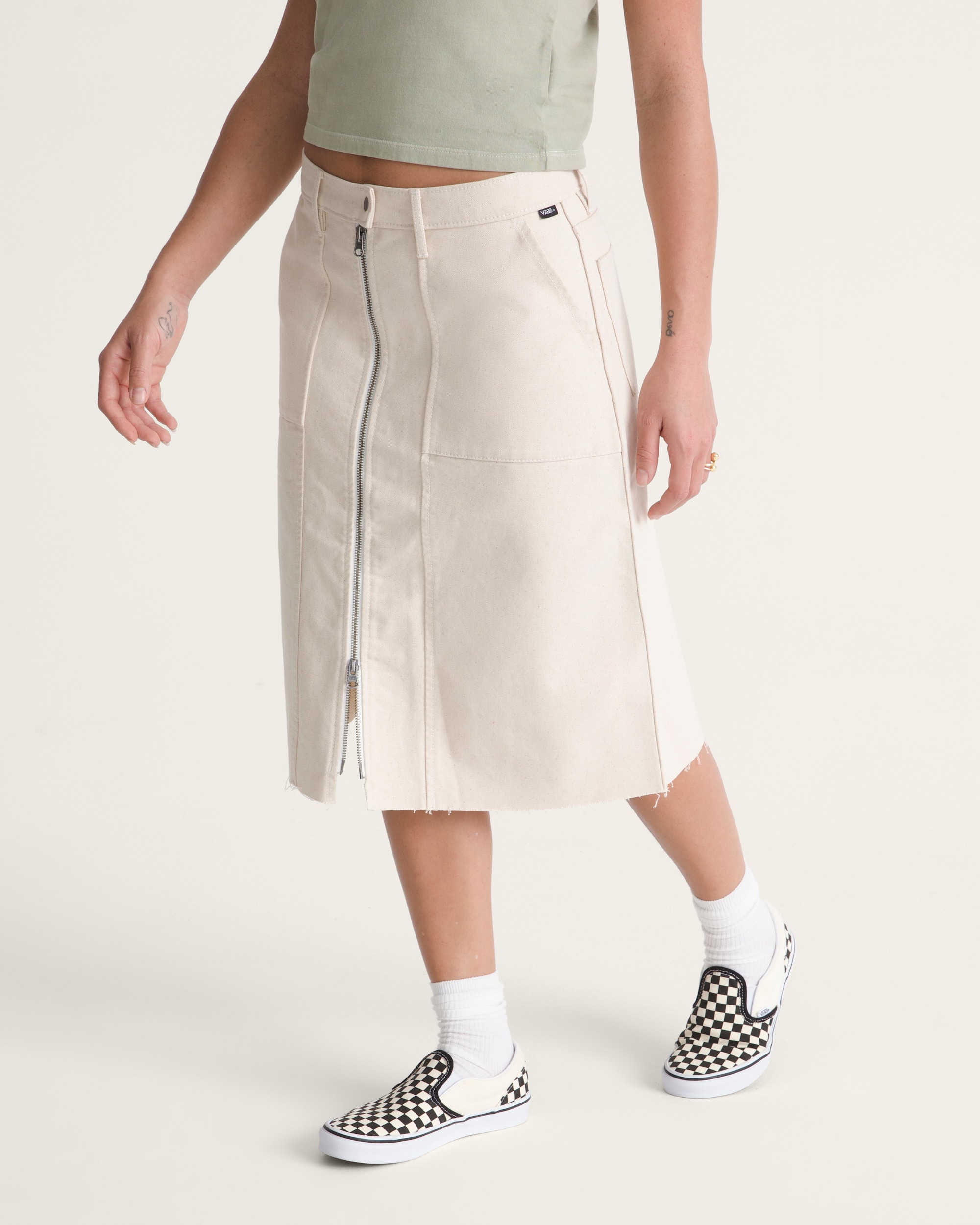 Canvas Midi Skirt VANS Natural Seed Beige ALT5