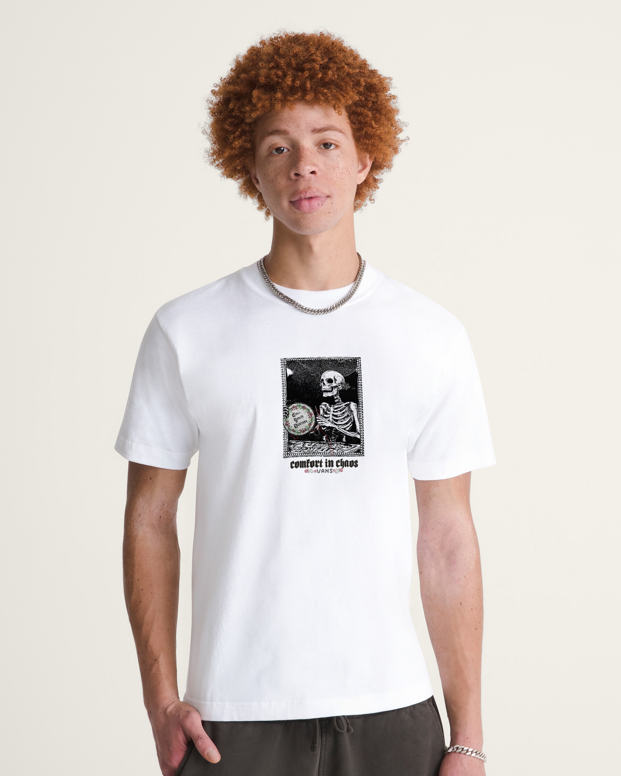 Comfort in Chaos TShirt VANS White ALT2