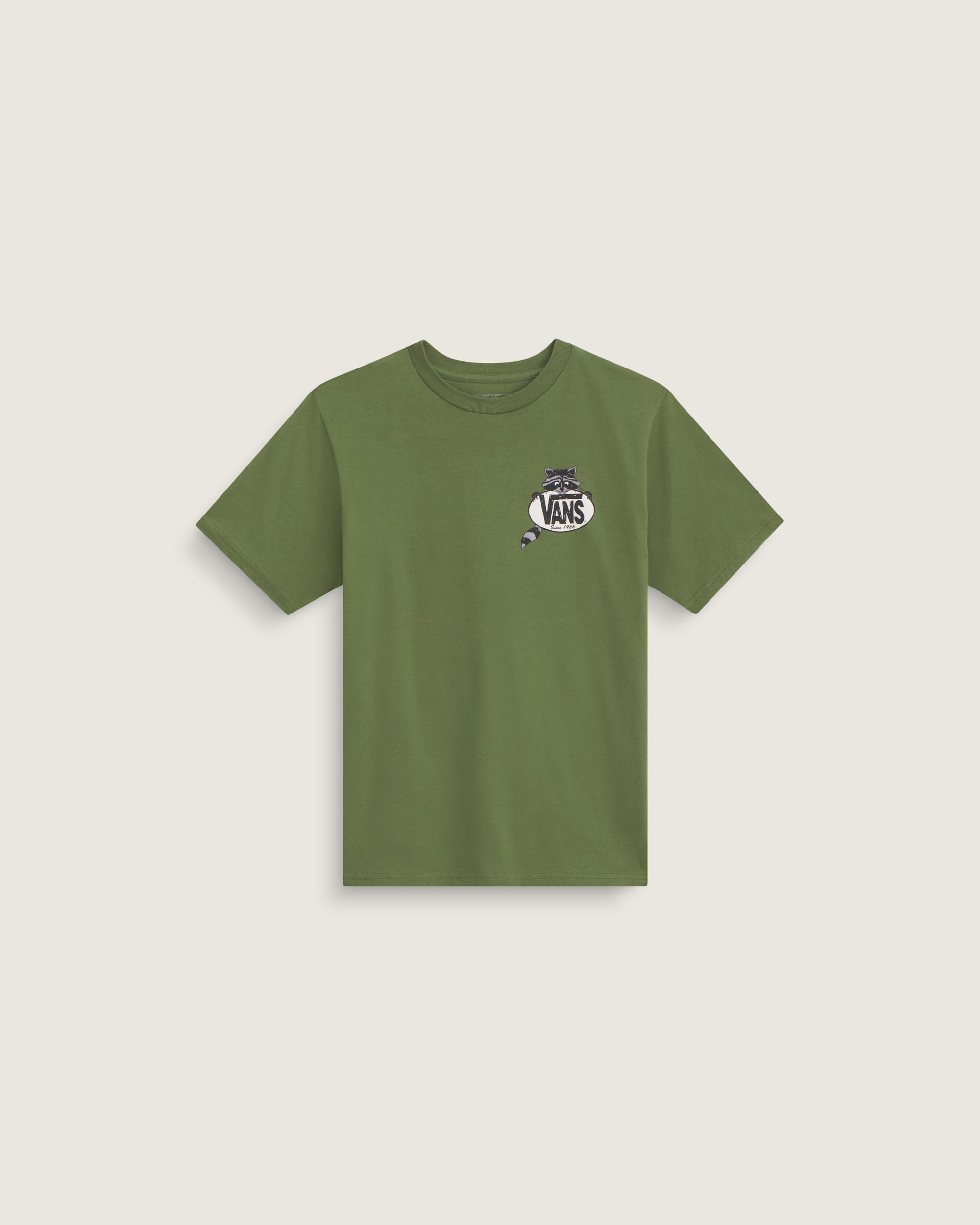 Kids Dumpster Raccoon TShirt VANS Green Balsam ALT1