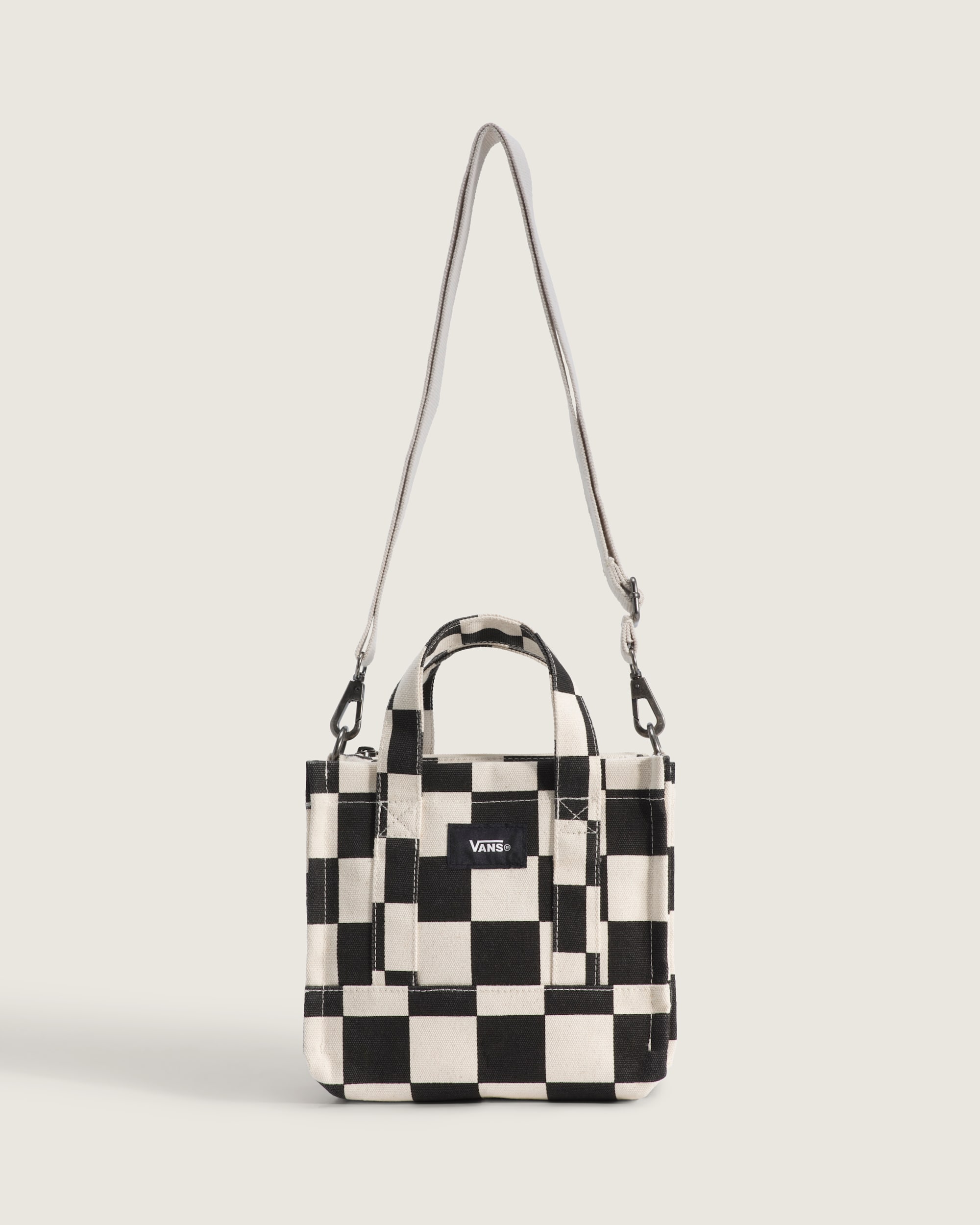 Lil Pergs Checkerboard Tote Bag VANS Antique White  Black ALT1