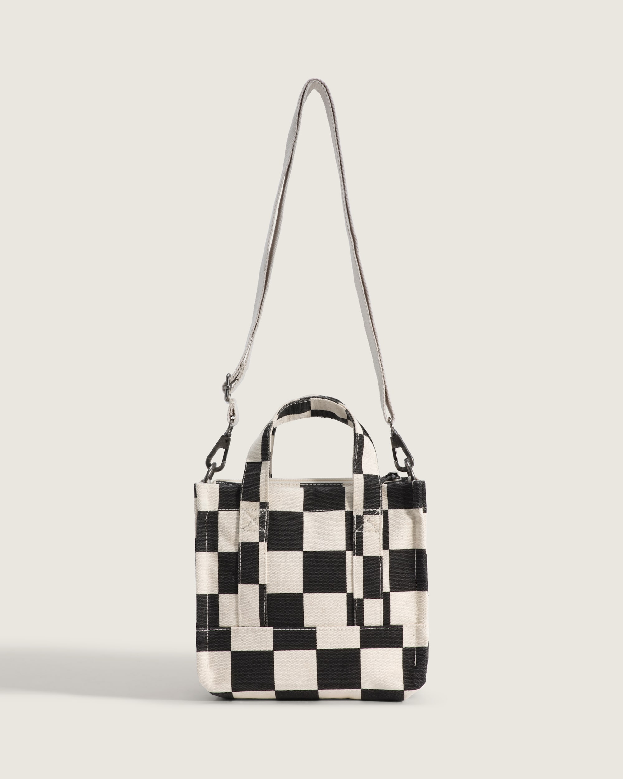Lil Pergs Checkerboard Tote Bag VANS Antique White  Black ALT2