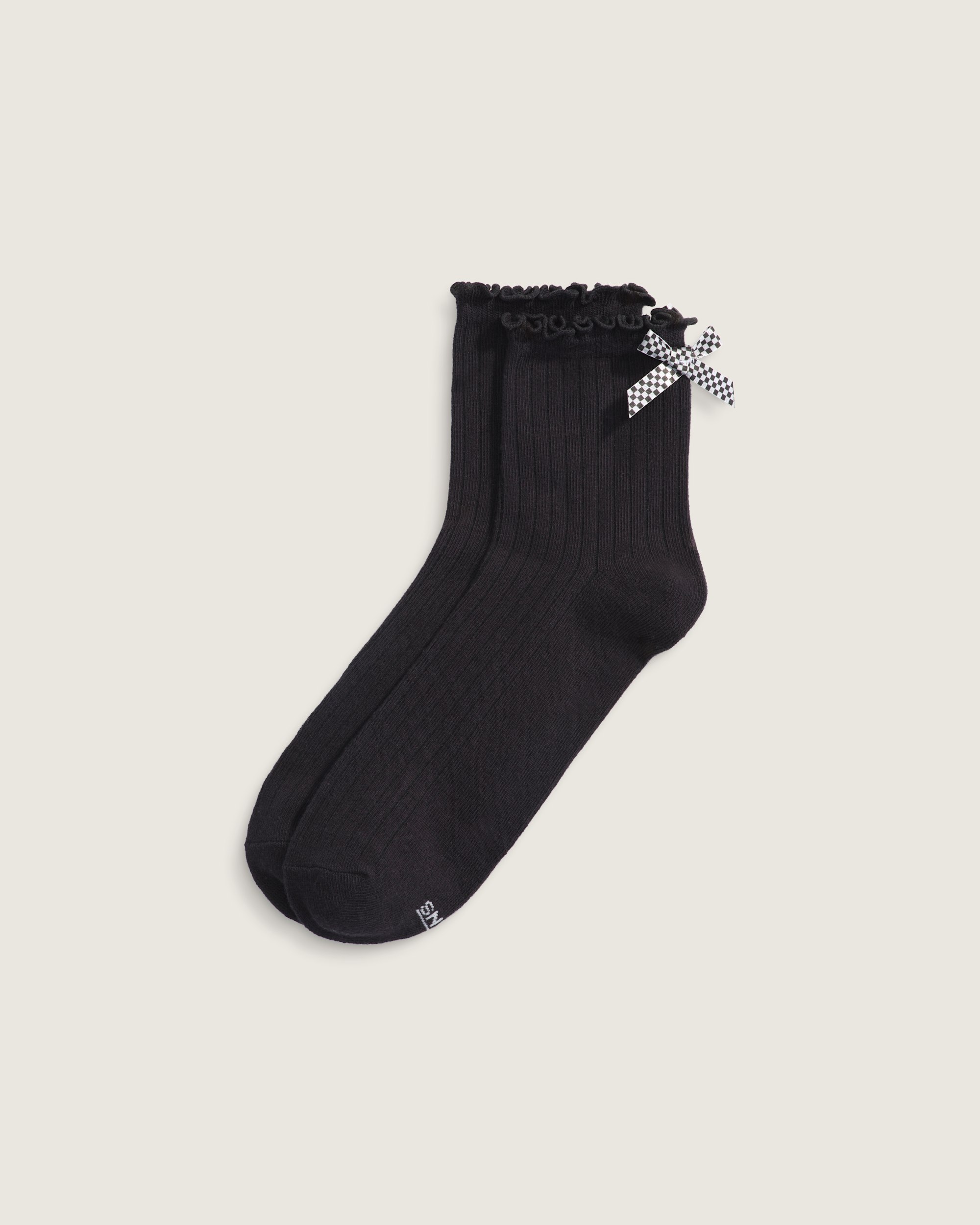 Bow Back Crew Socks VANS Black  White HERO