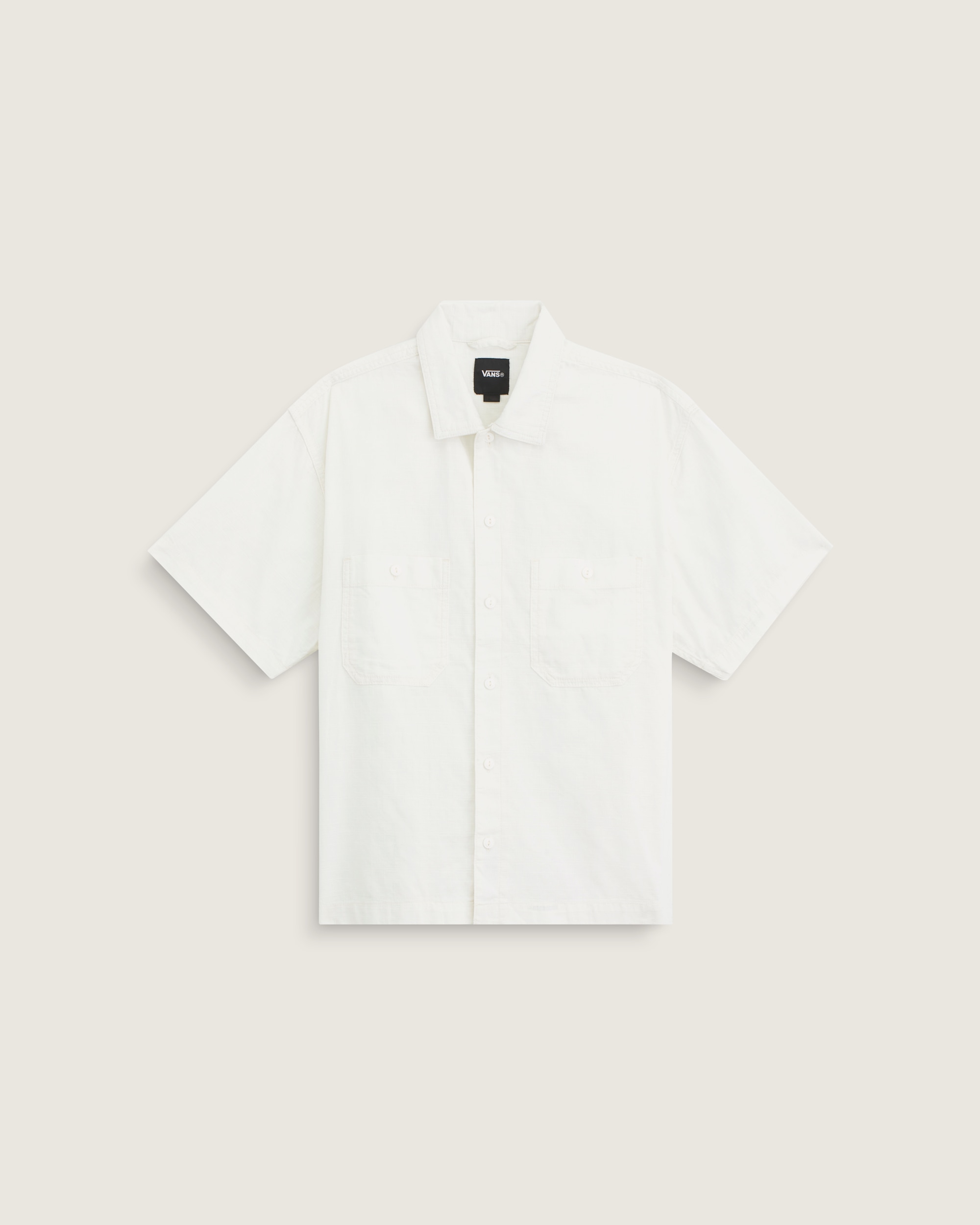 Larkspur Solid Shirt VANS Marshmallow White HERO