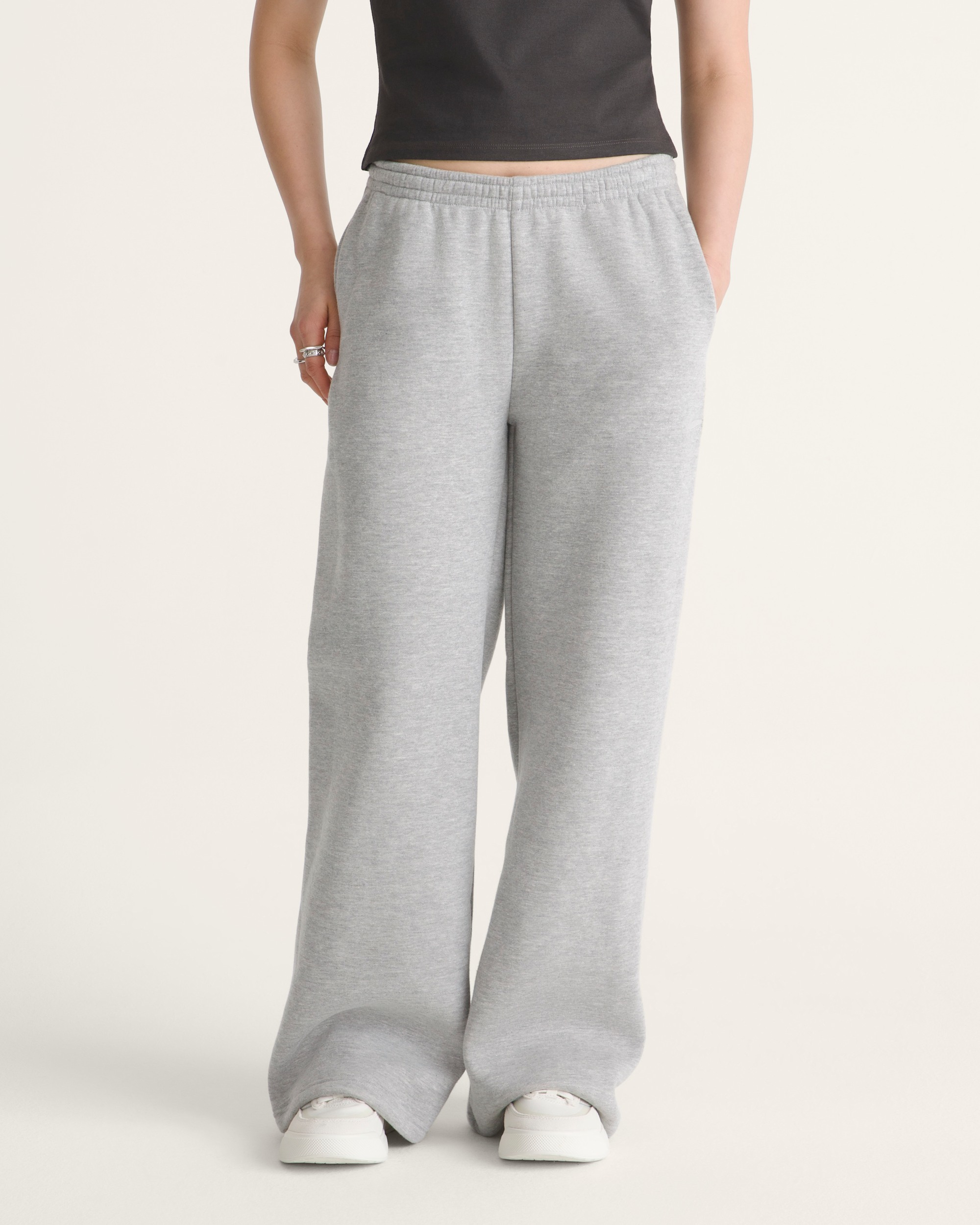 Salton Straight Fleece Pant VANS Cement Heather Grey ALT2