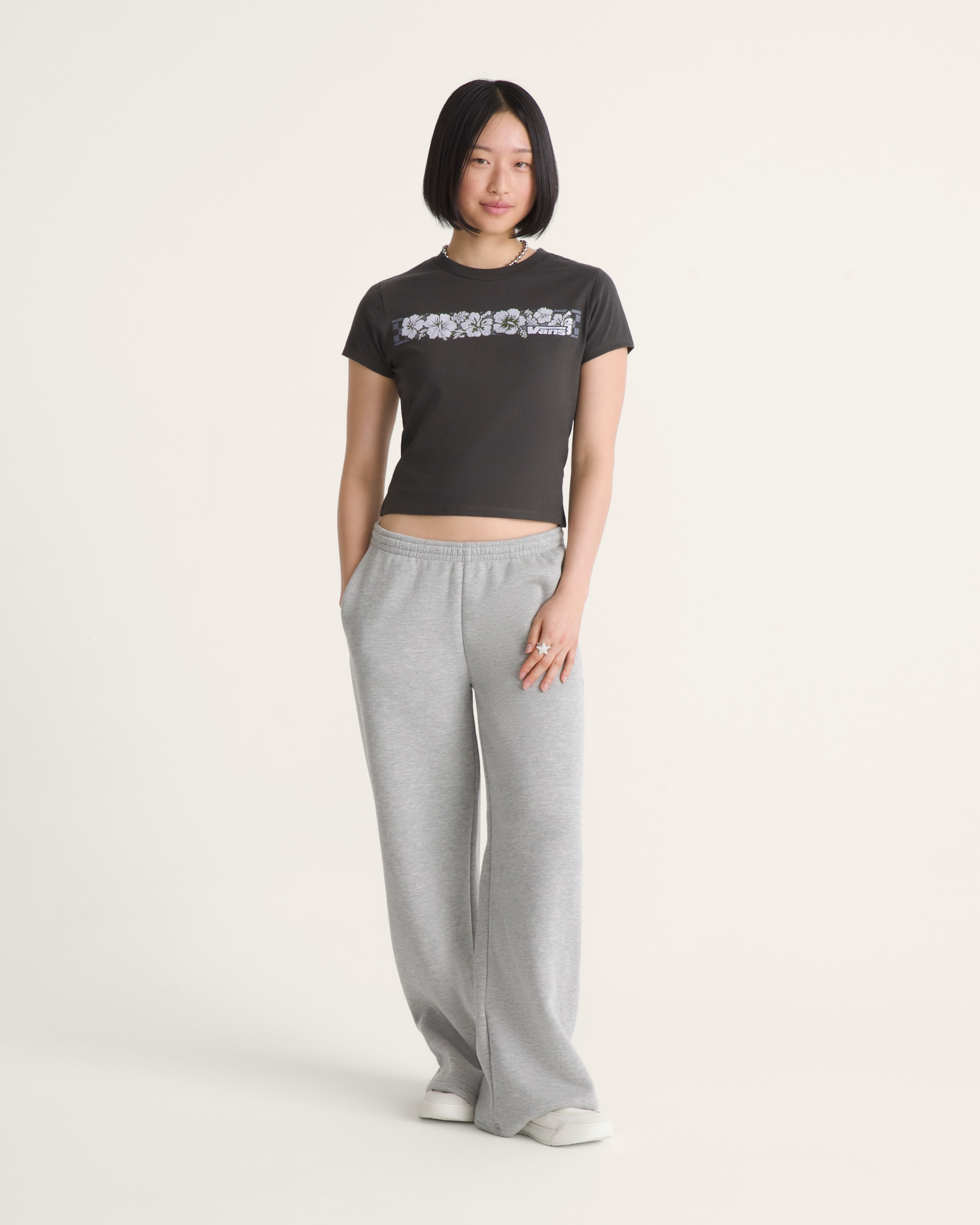 Salton Straight Fleece Pant VANS Cement Heather Grey ALT3