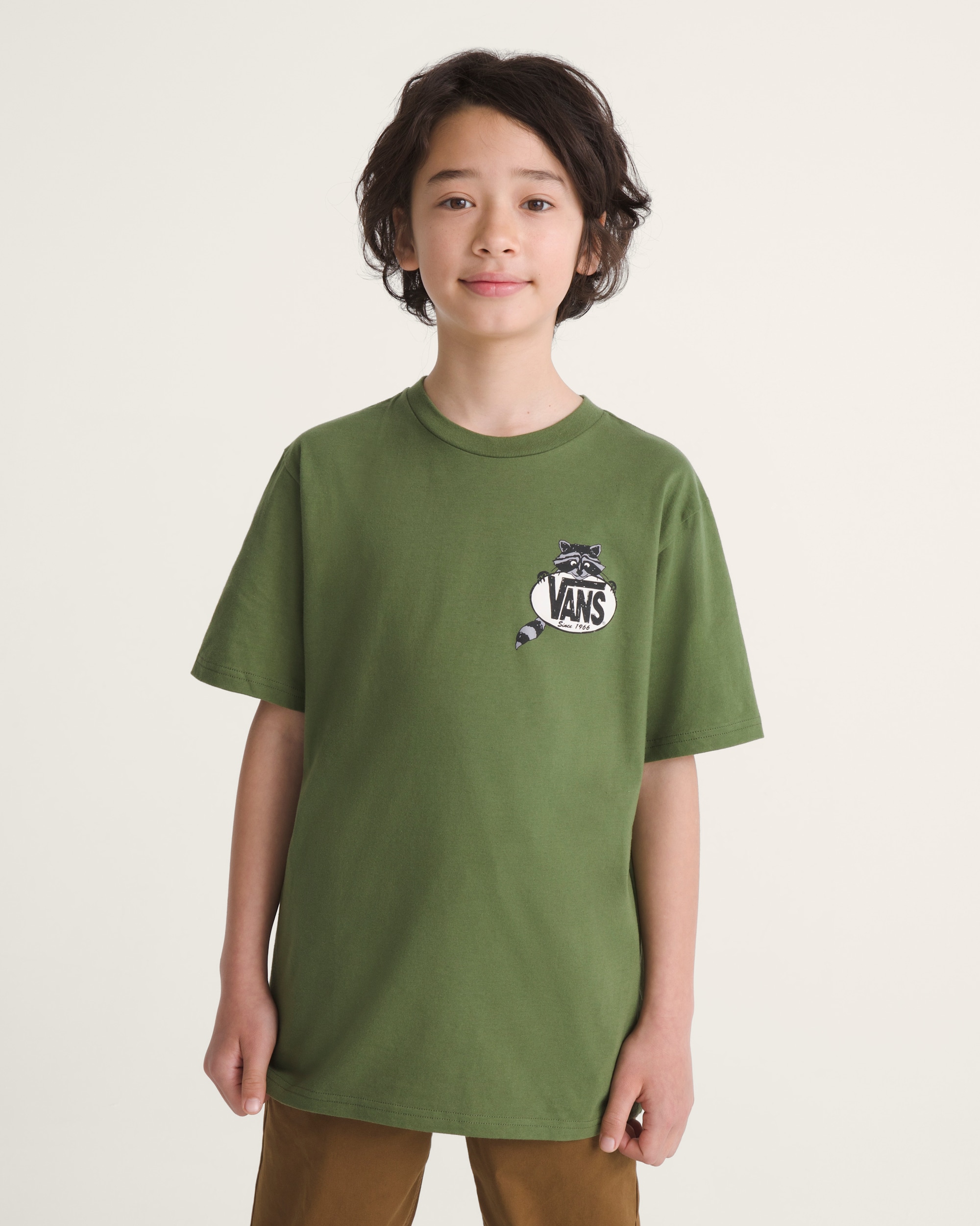 Kids Dumpster Raccoon TShirt VANS Green Balsam ALT2
