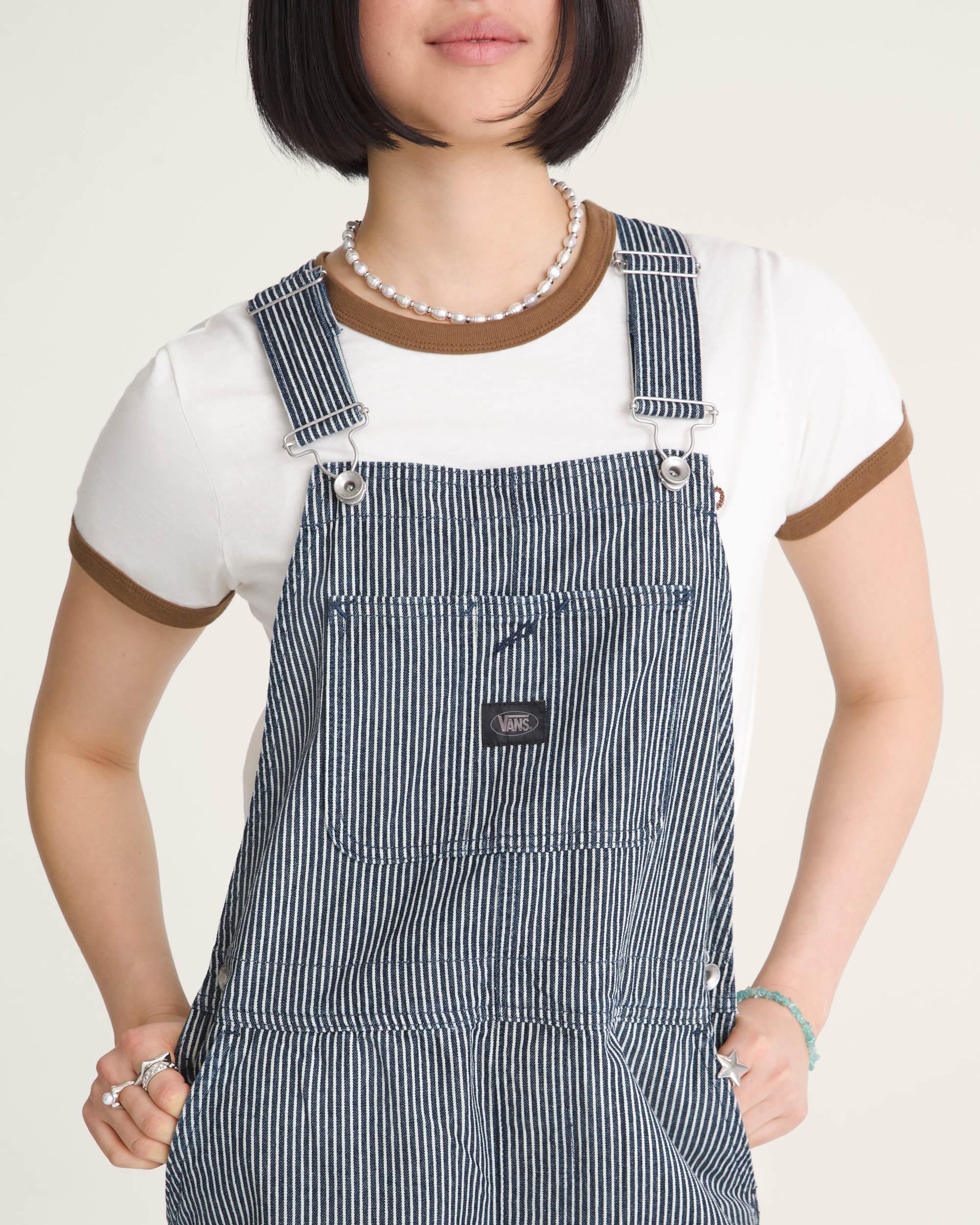 Chore Stripe Overall VANS Hickory Stripe Blue ALT5