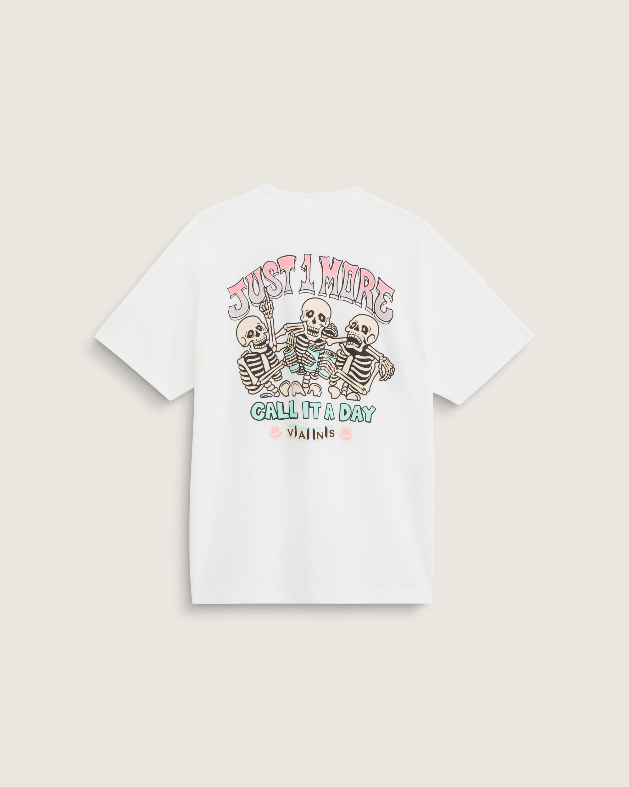 Beer Skull TShirt VANS White HERO