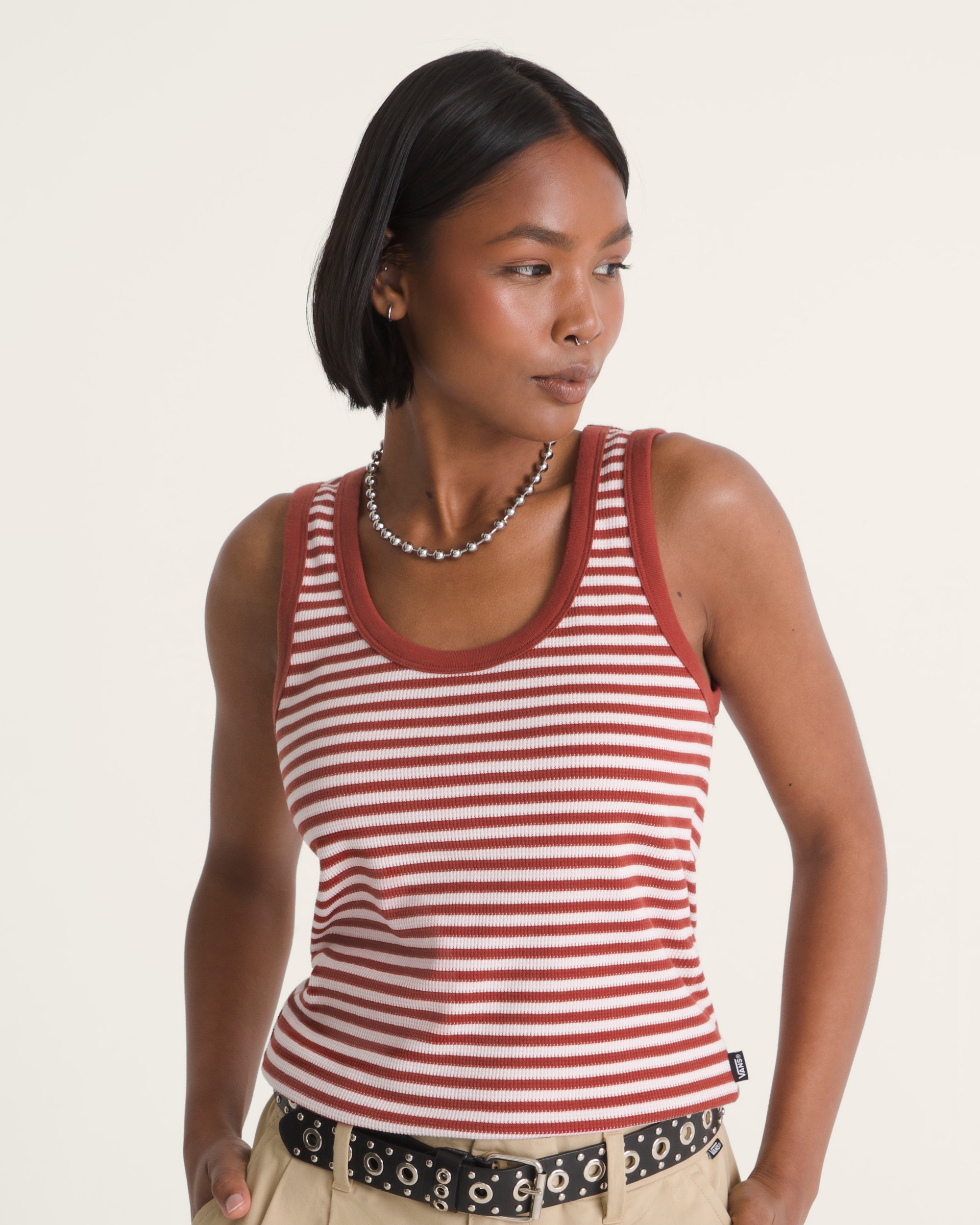 Lilly Stripe Tank VANS Poppy Ember Red ALT2