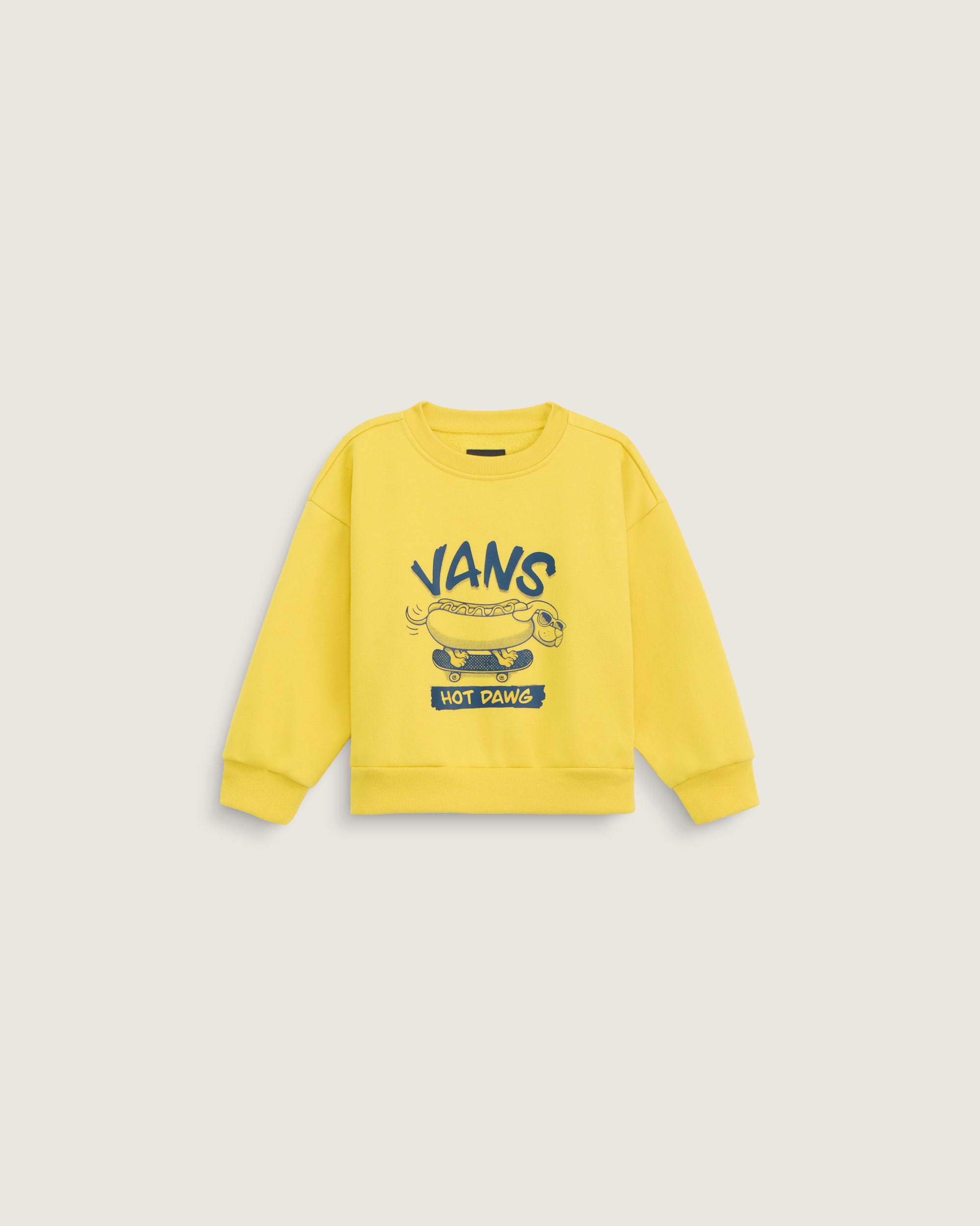 Little Kids Hot Dawg Crew Sweatshirt VANS Dusty Gold HERO