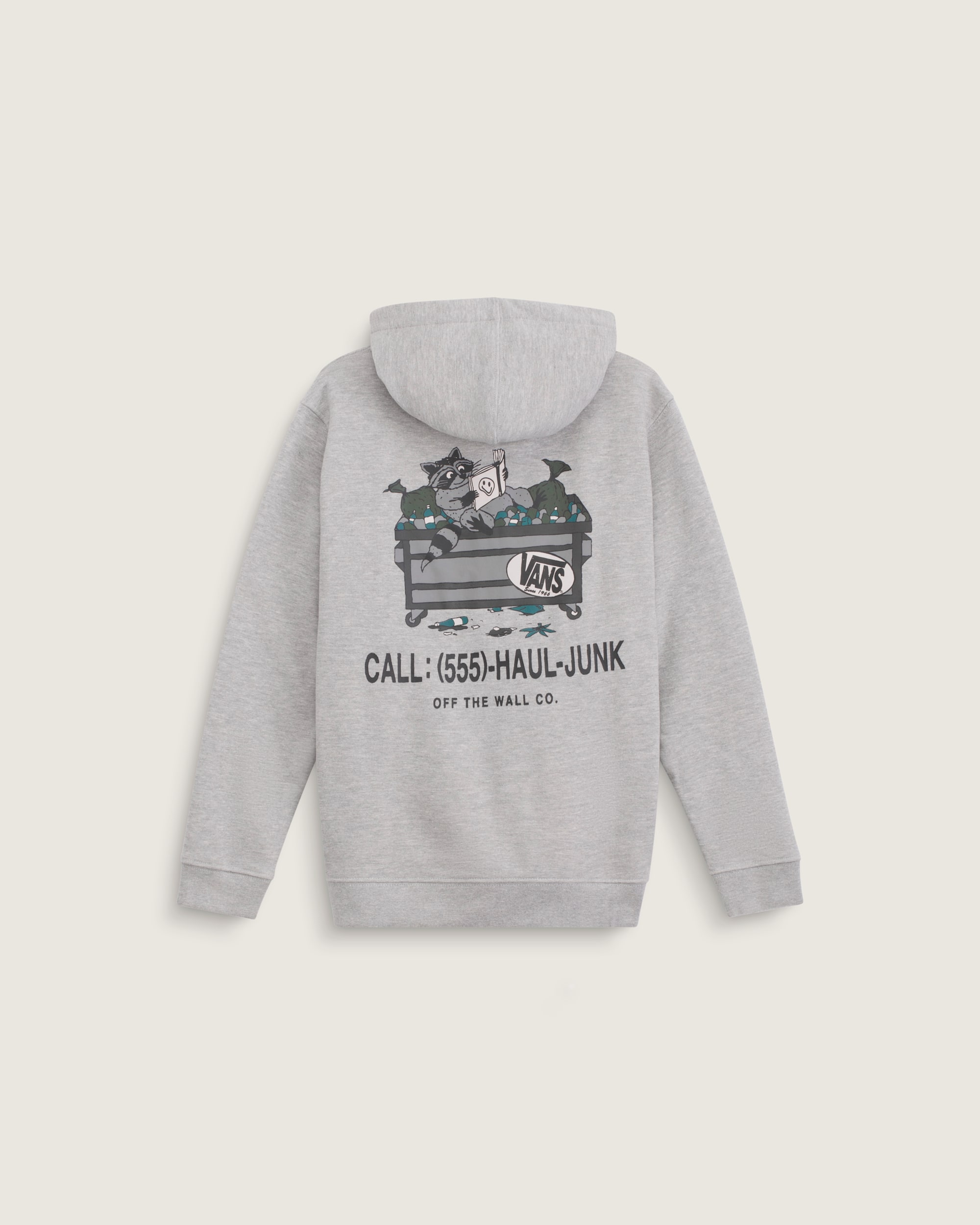 Kids Dumpster Raccoon Zip Hoodie VANS Cement Heather Grey HERO