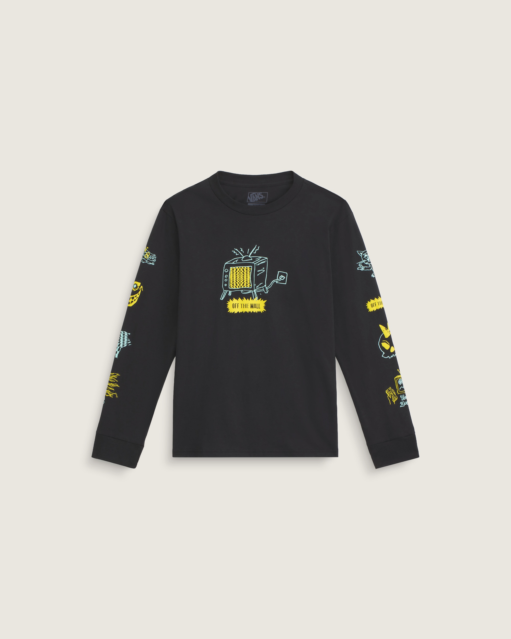 Kids Zoned Out Long Sleeve TShirt VANS Black HERO