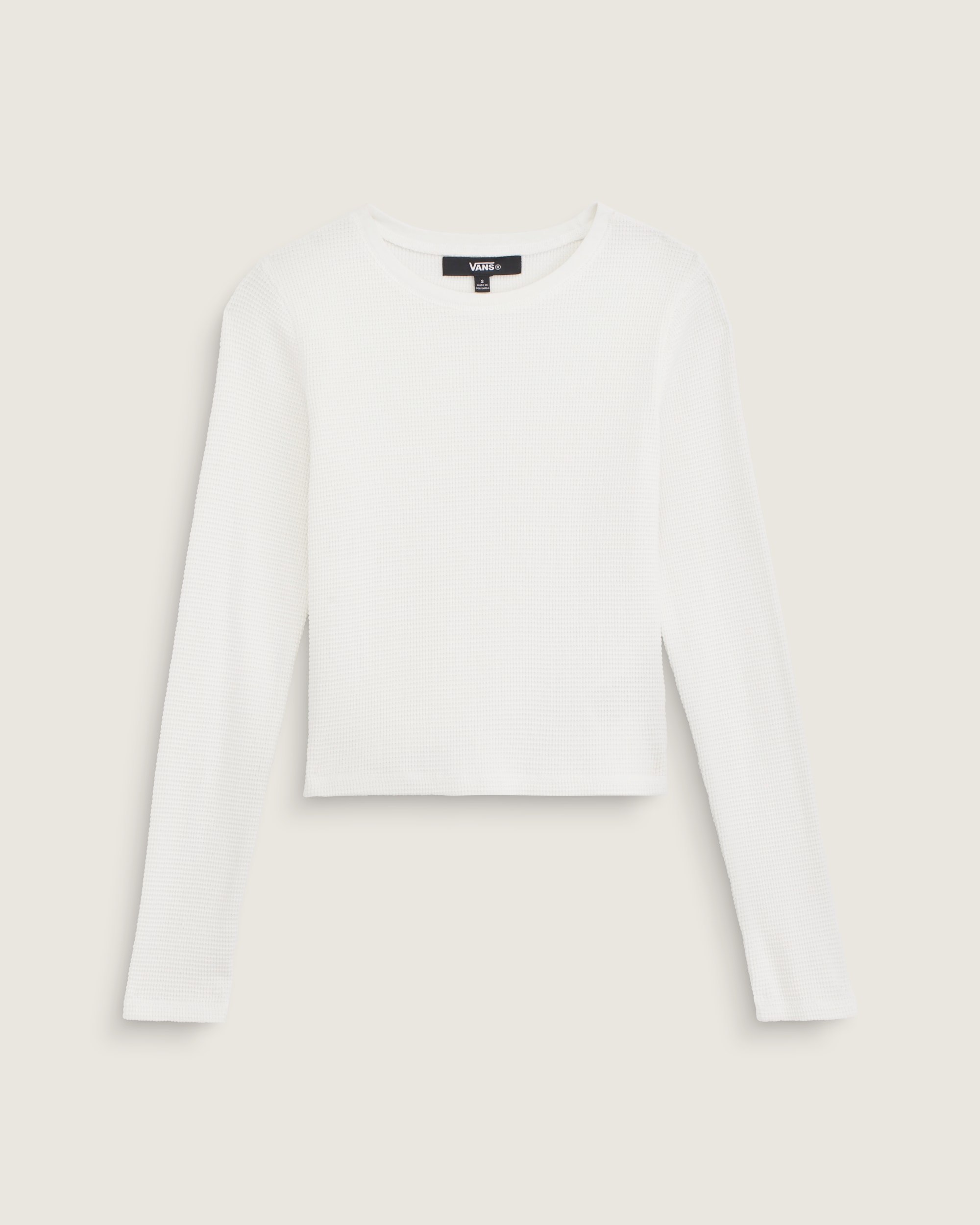 Teri Waffle Long Sleeve Shirt VANS Marshmallow White HERO