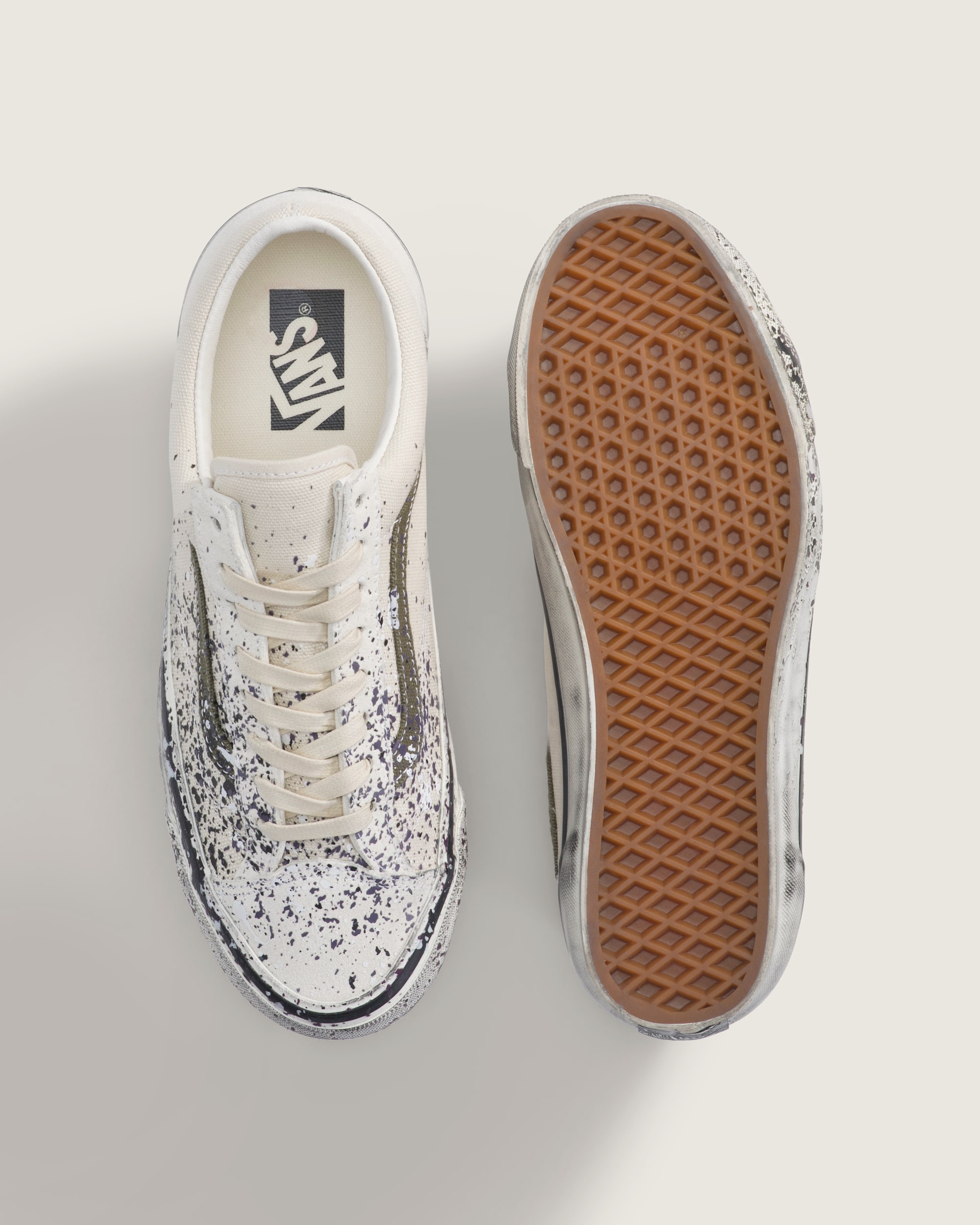 Premium Old Skool 36 Shoe VANS Paint Splatter Turtledove ALT2