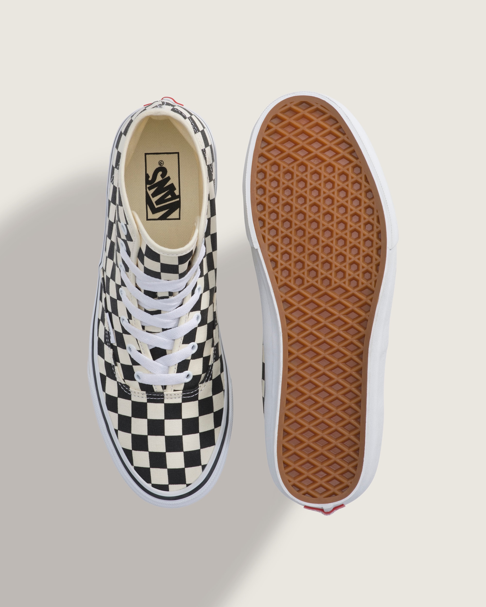Authentic Hi 20 Checkerboard Shoe VANS Checkerboard Black  True White ALT2