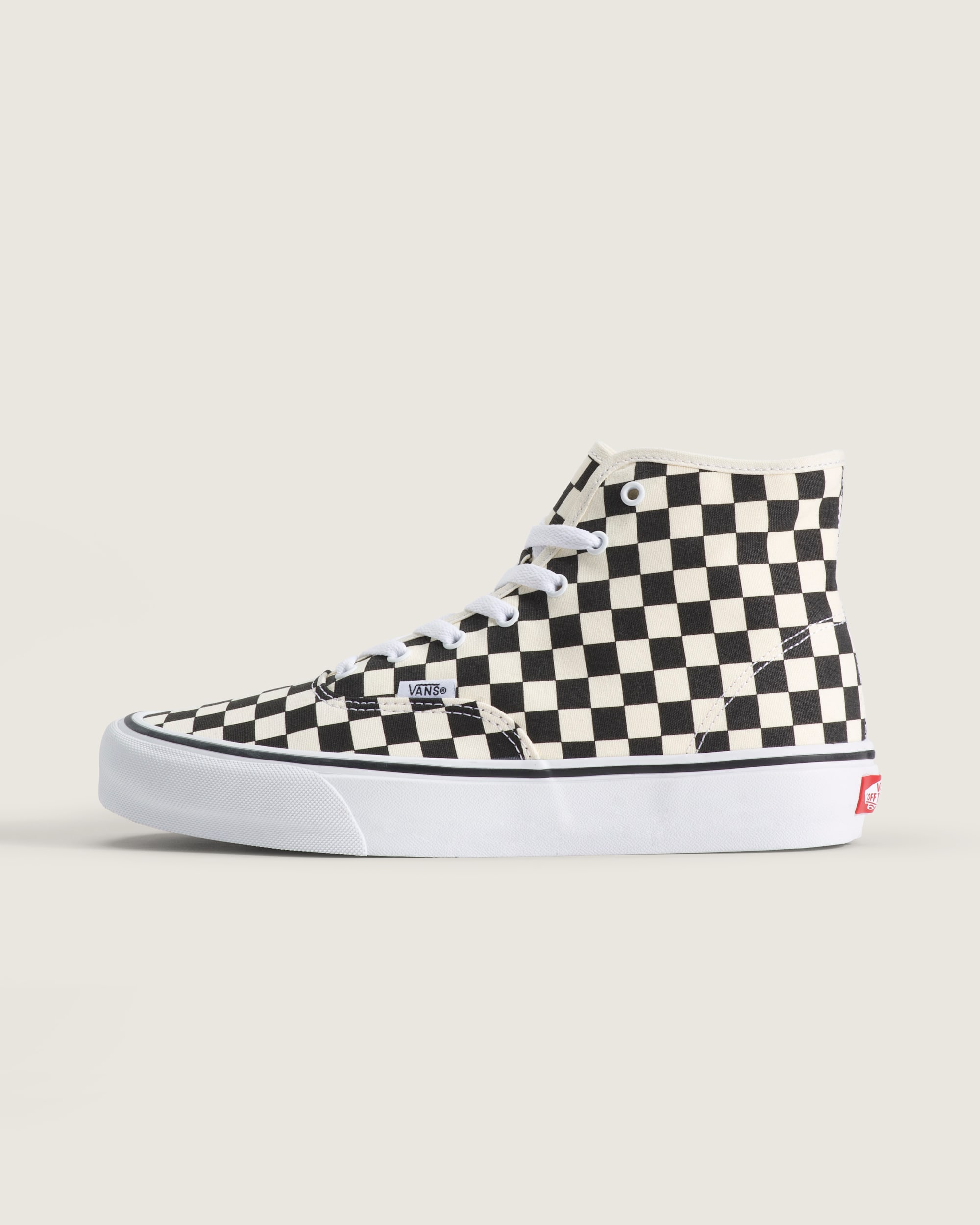 Authentic Hi 20 Checkerboard Shoe VANS Checkerboard Black  True White HERO
